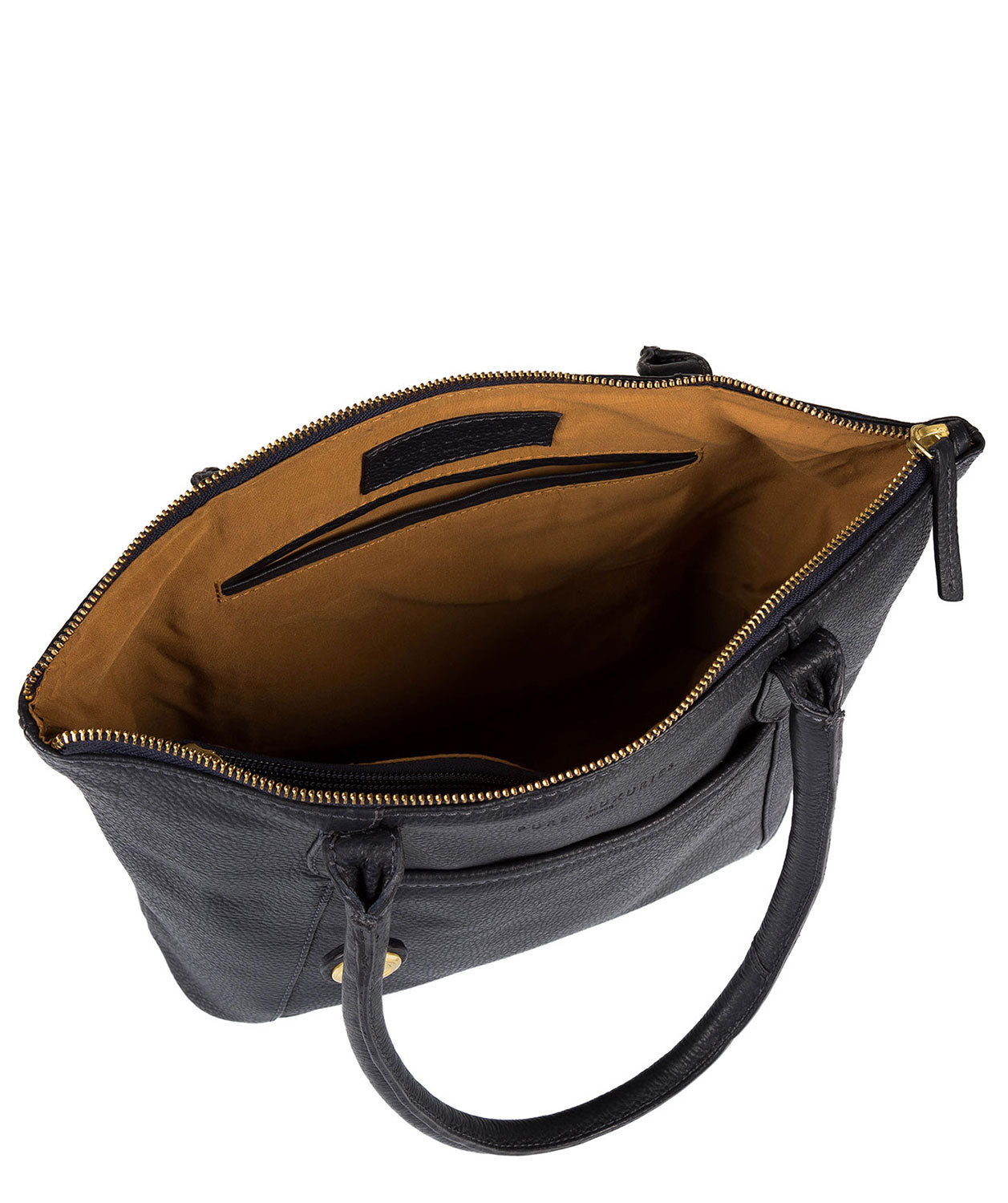 'Alnwick' Navy & Gold-Coloured Detail Small Tote