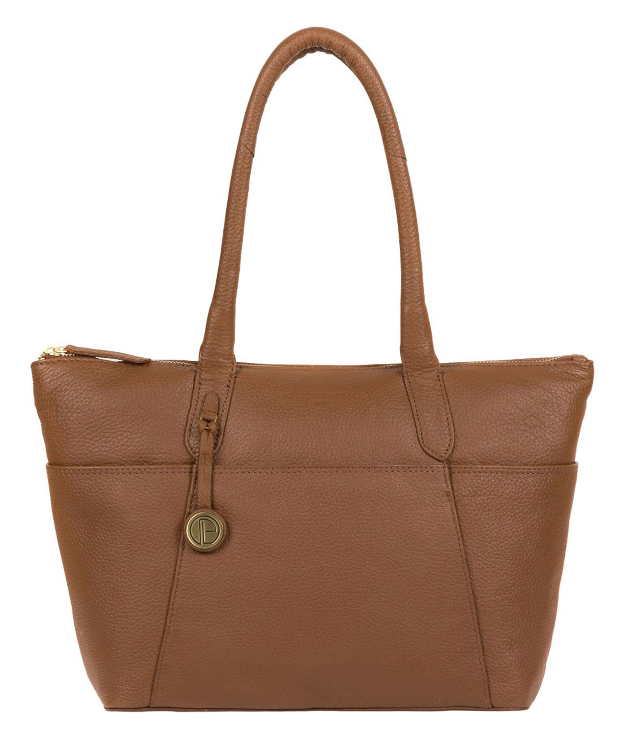 'Eton' Dark Tan Leather Tote Bag