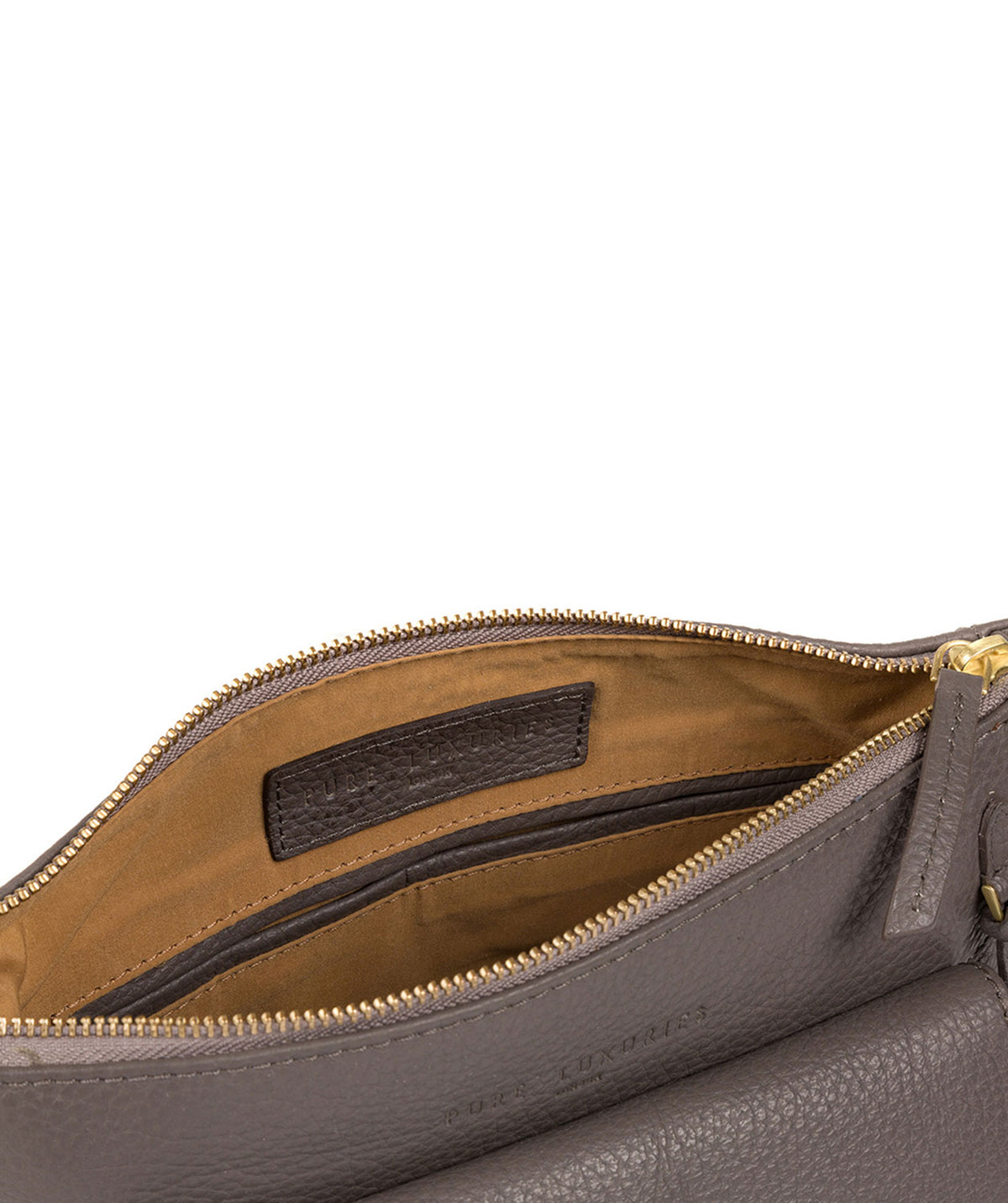 'Guildford' Grey Leather Cross Body Bag