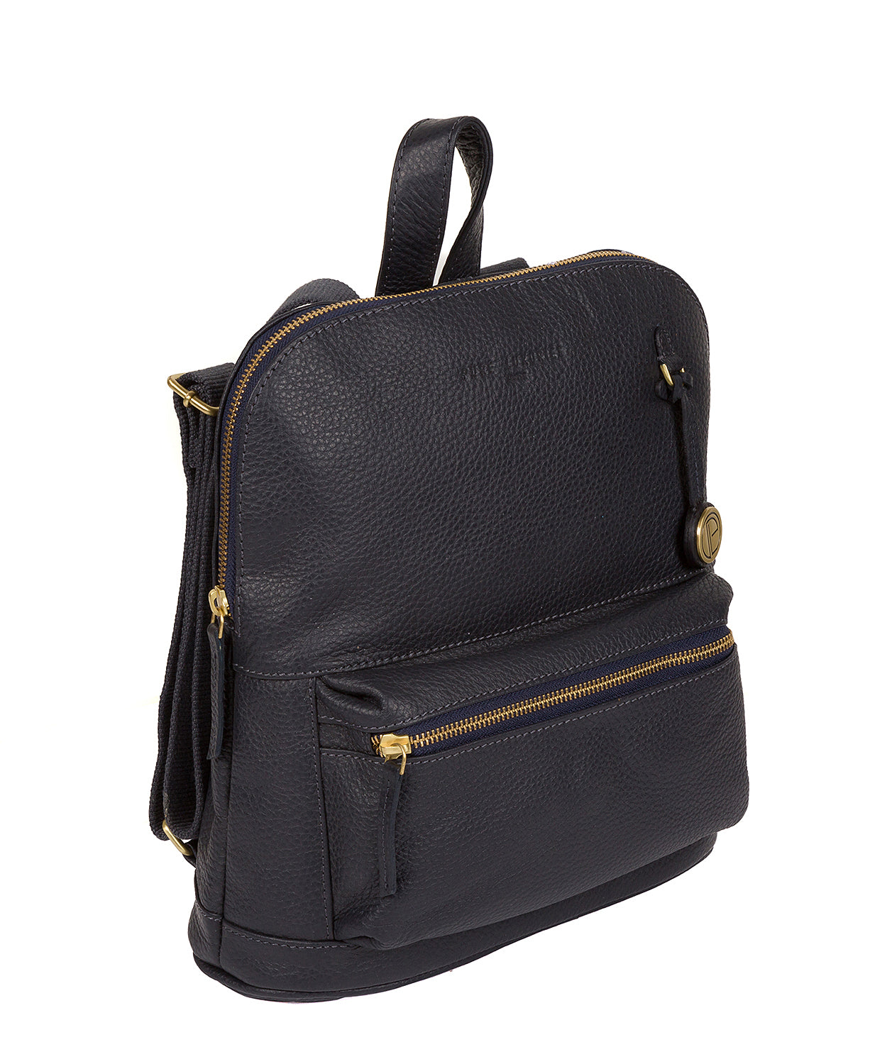 'Ingleby' Navy Leather Backpack