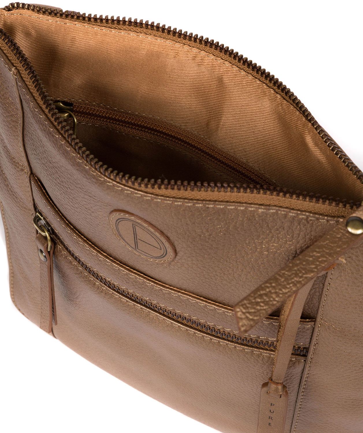 'Topaz' Bronze Gold Leather Cross Body Bag image 4