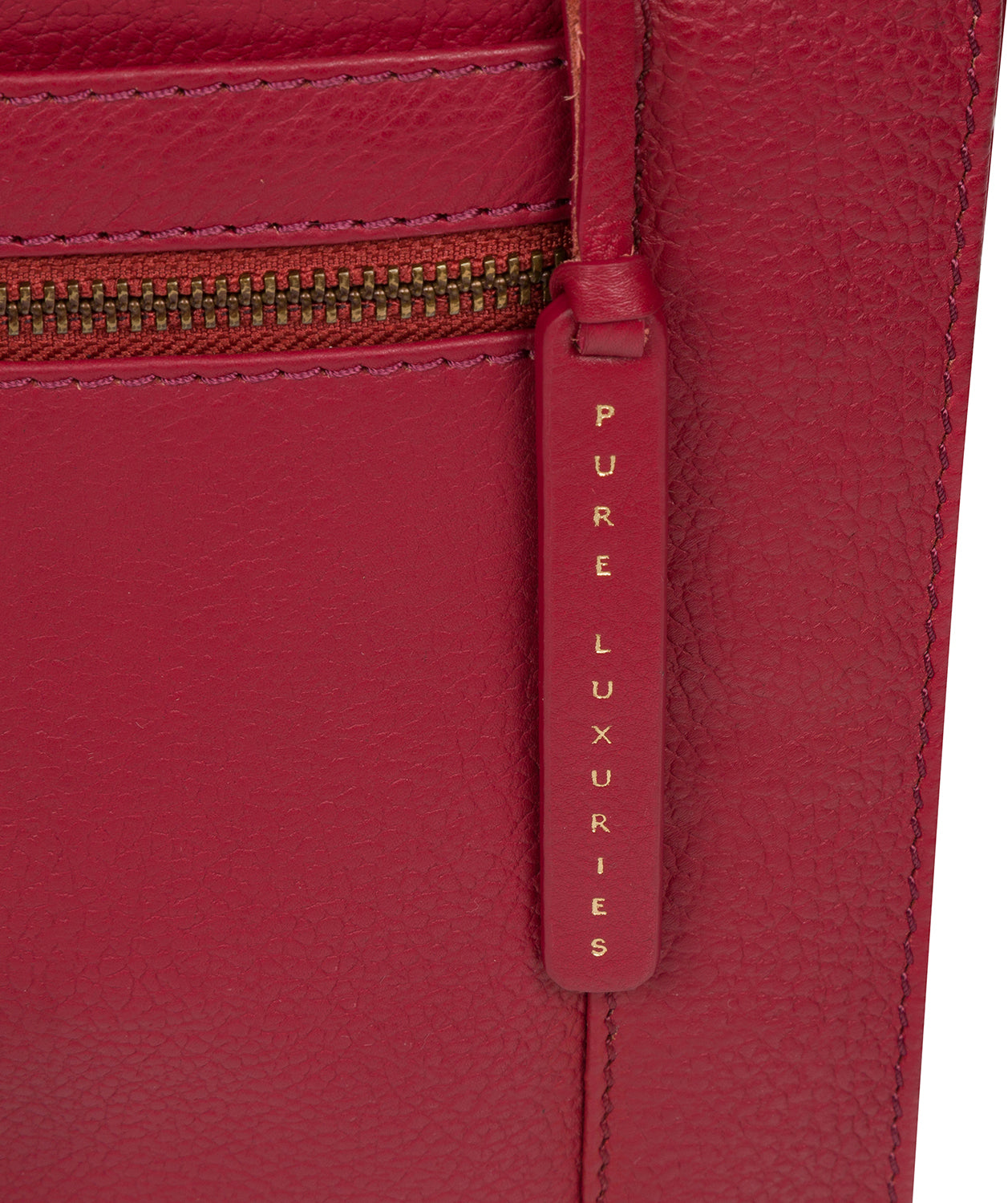 'Topaz' Red Leather Cross Body Bag image 6