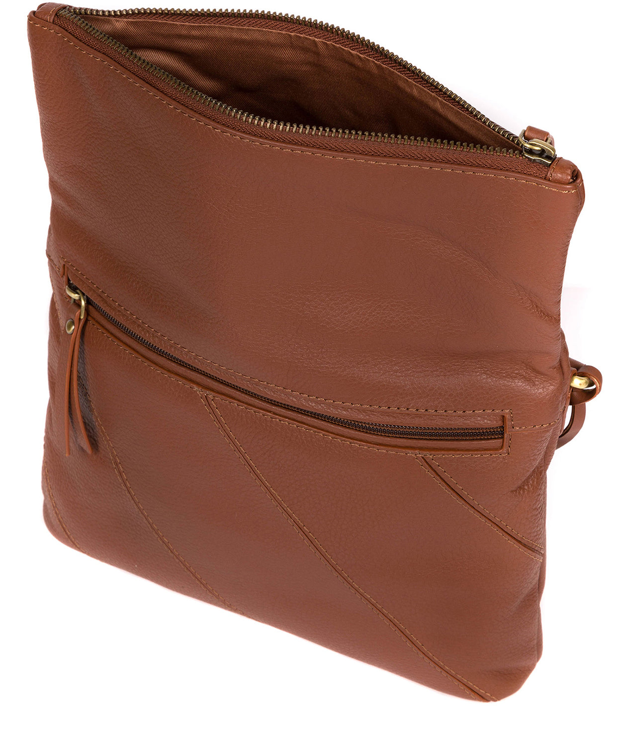 'Korin' Dark Tan Leather Cross Body Bag image 4