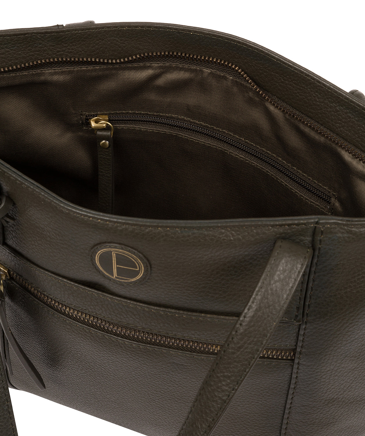 'Skye' Olive Leather Tote Bag Pure Luxuries London