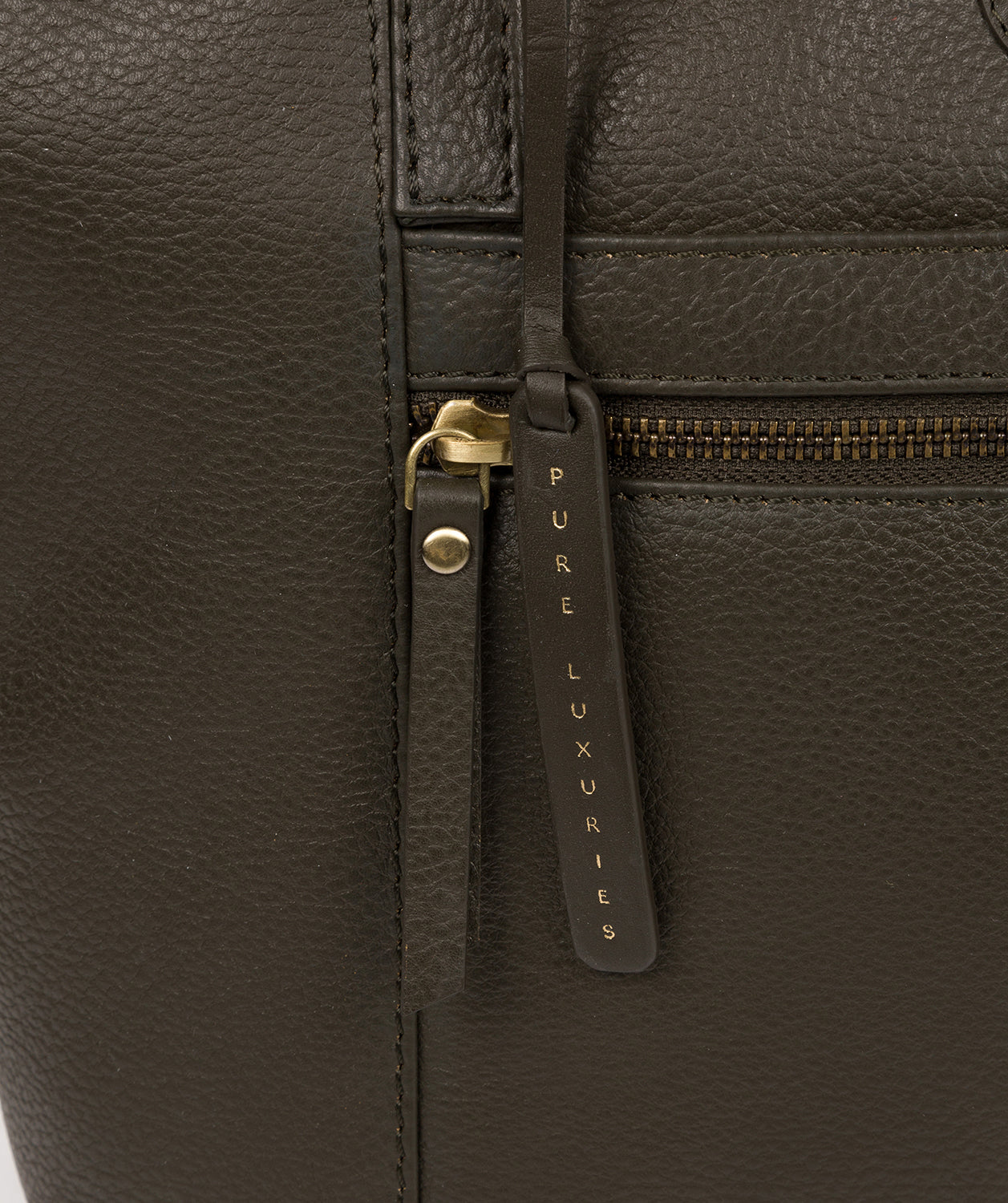 'Skye' Olive Leather Tote Bag Pure Luxuries London