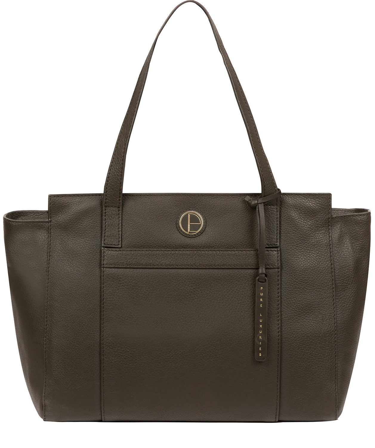 'Dusk' Olive Leather Shoulder Bag image 1