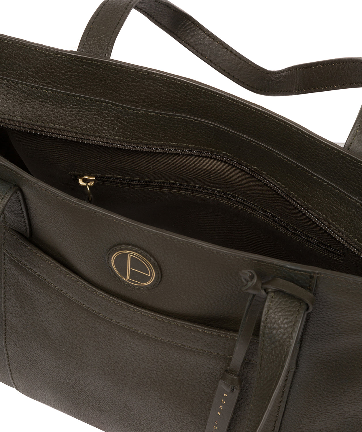 'Dusk' Olive Leather Shoulder Bag image 4