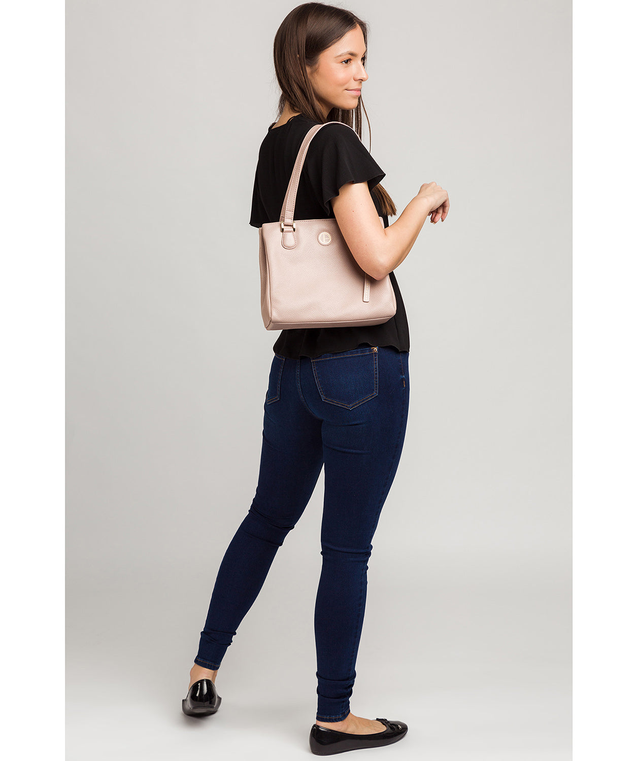 'Milana' Blush Pink Leather Handbag image 2