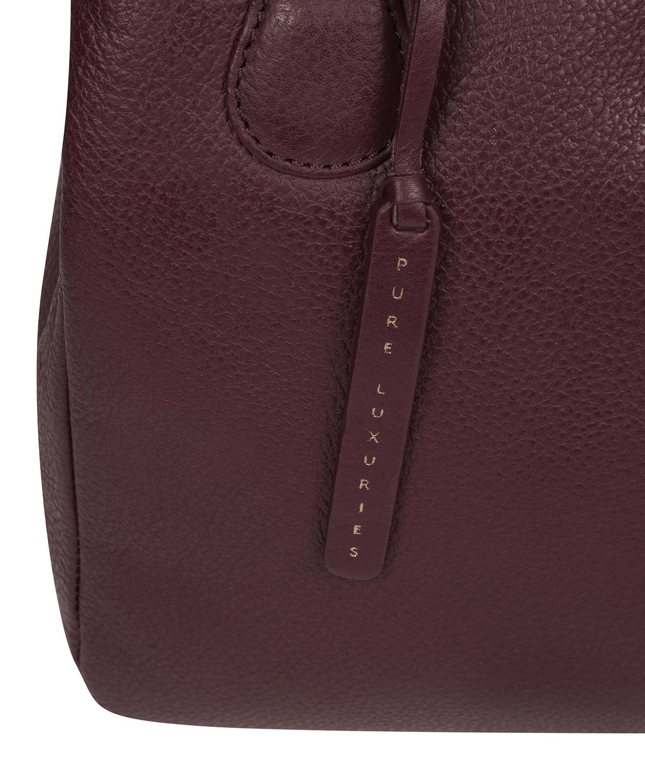 'Milana' Plum Leather Handbag