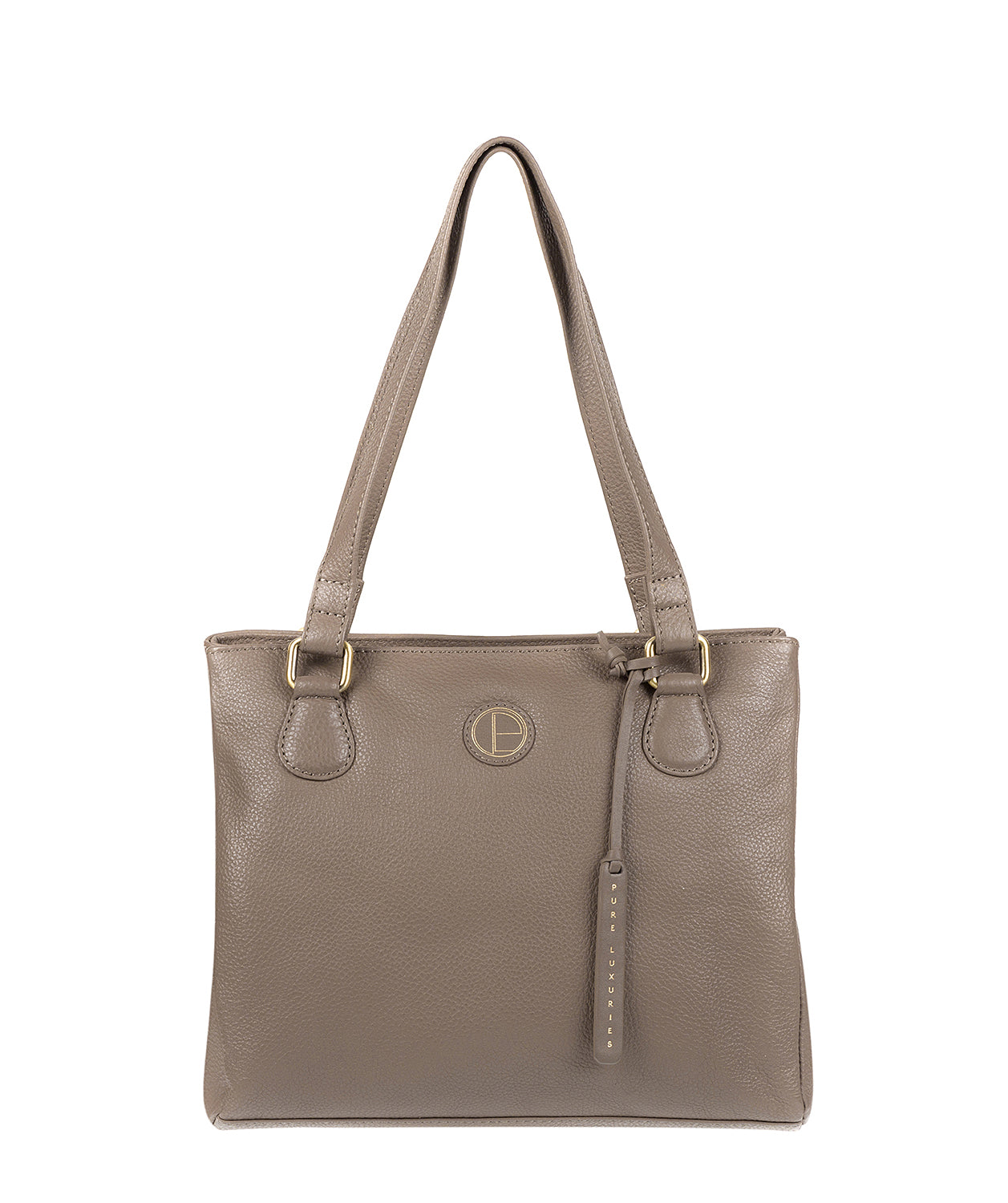 'Milana' Taupe Leather Handbag Pure Luxuries London