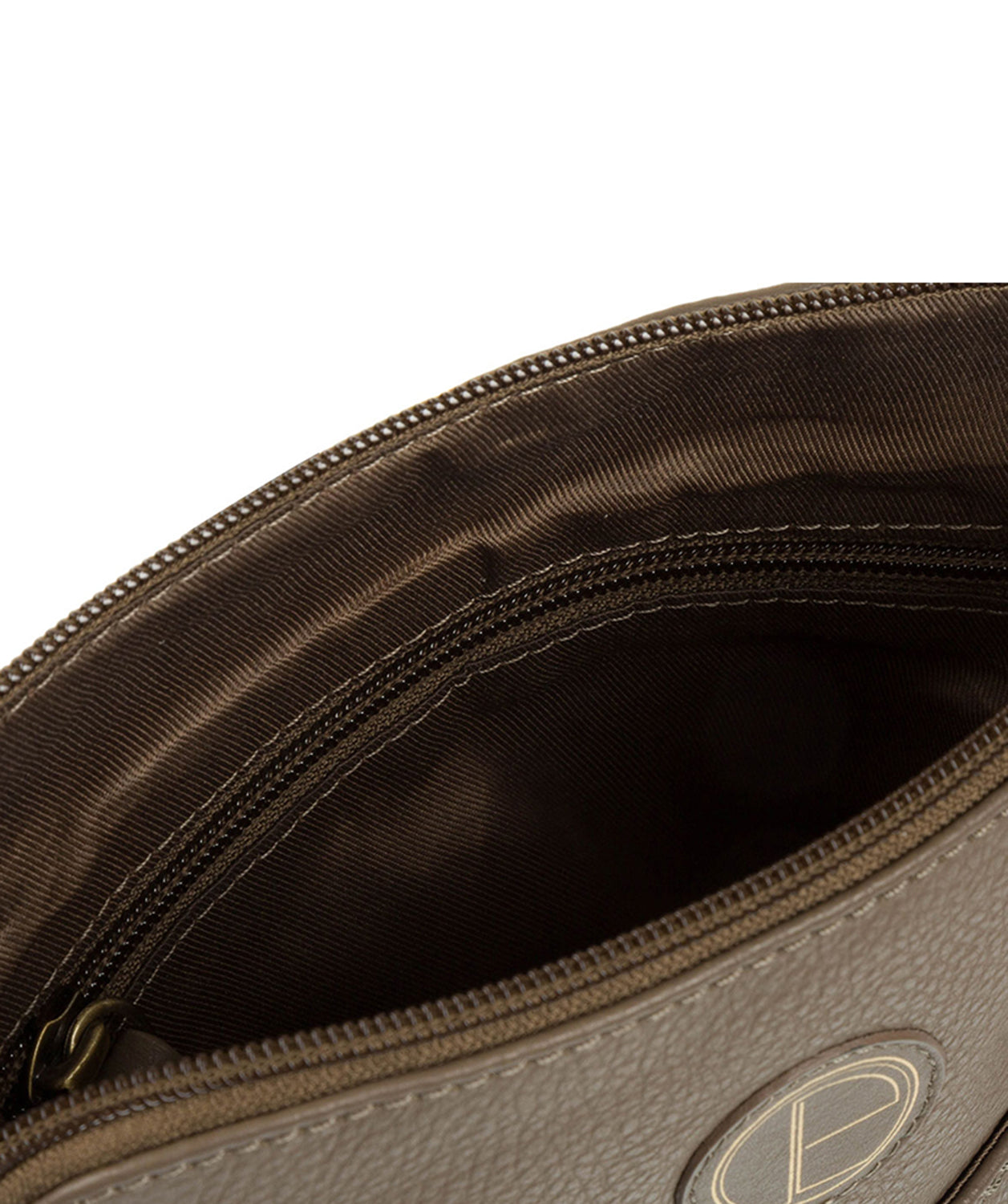 'Orsola' Taupe Fine Leather Cross-Body Bag