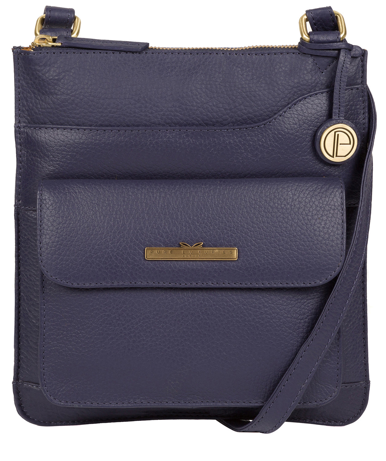 'Anne' Denim Leather Cross Body Bag Pure Luxuries London
