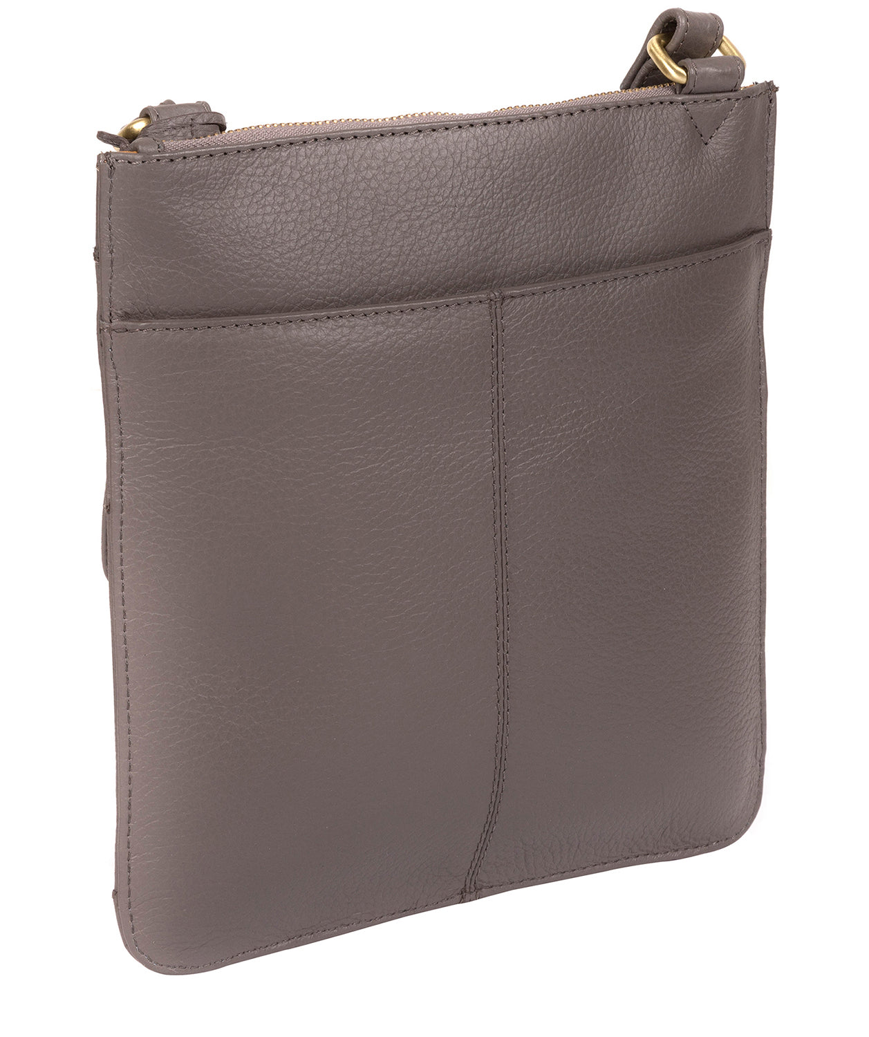 'Anne' Grey Leather Cross Body Bag image 5