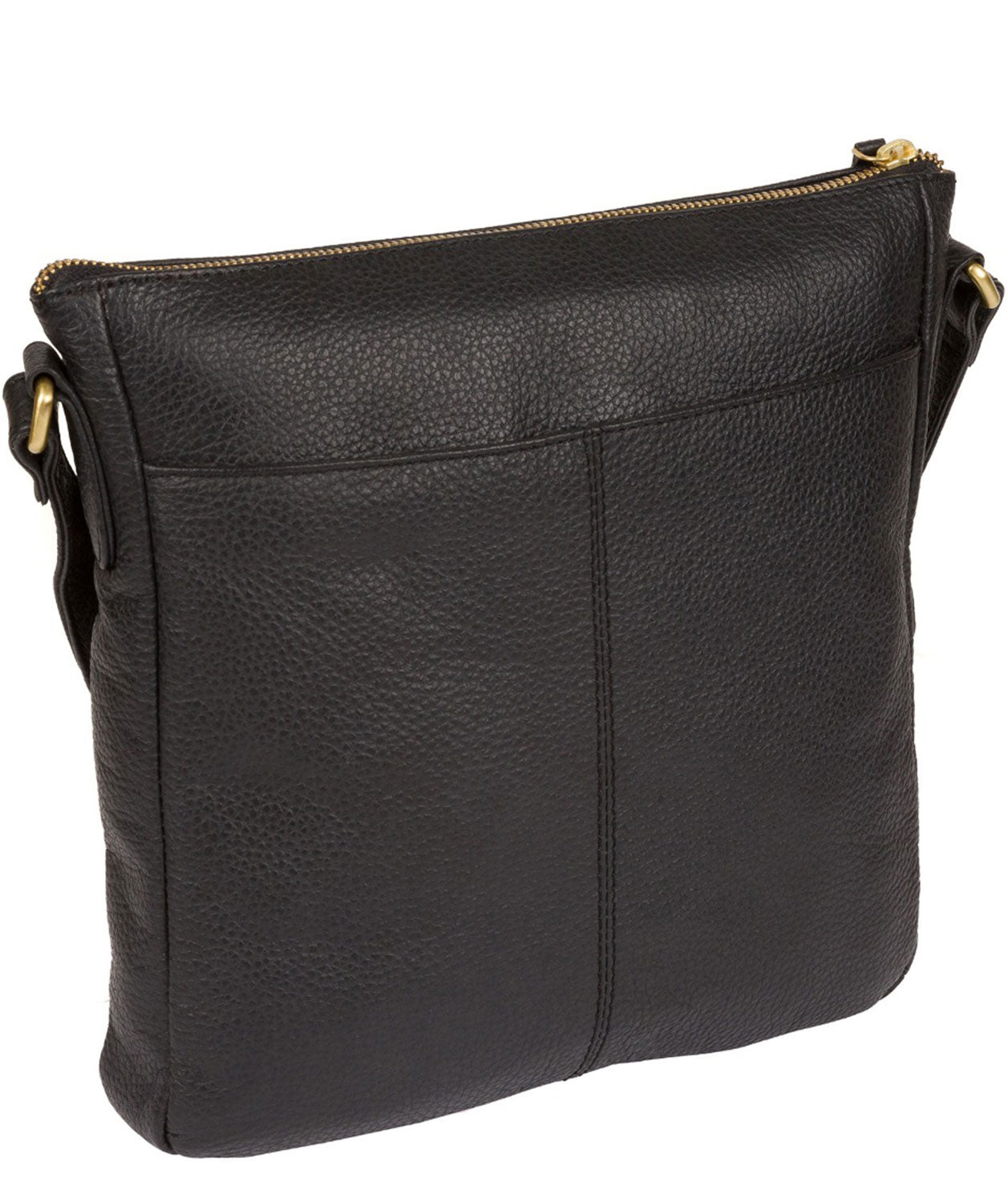 'Caroline' Black Leather Cross Body Bag