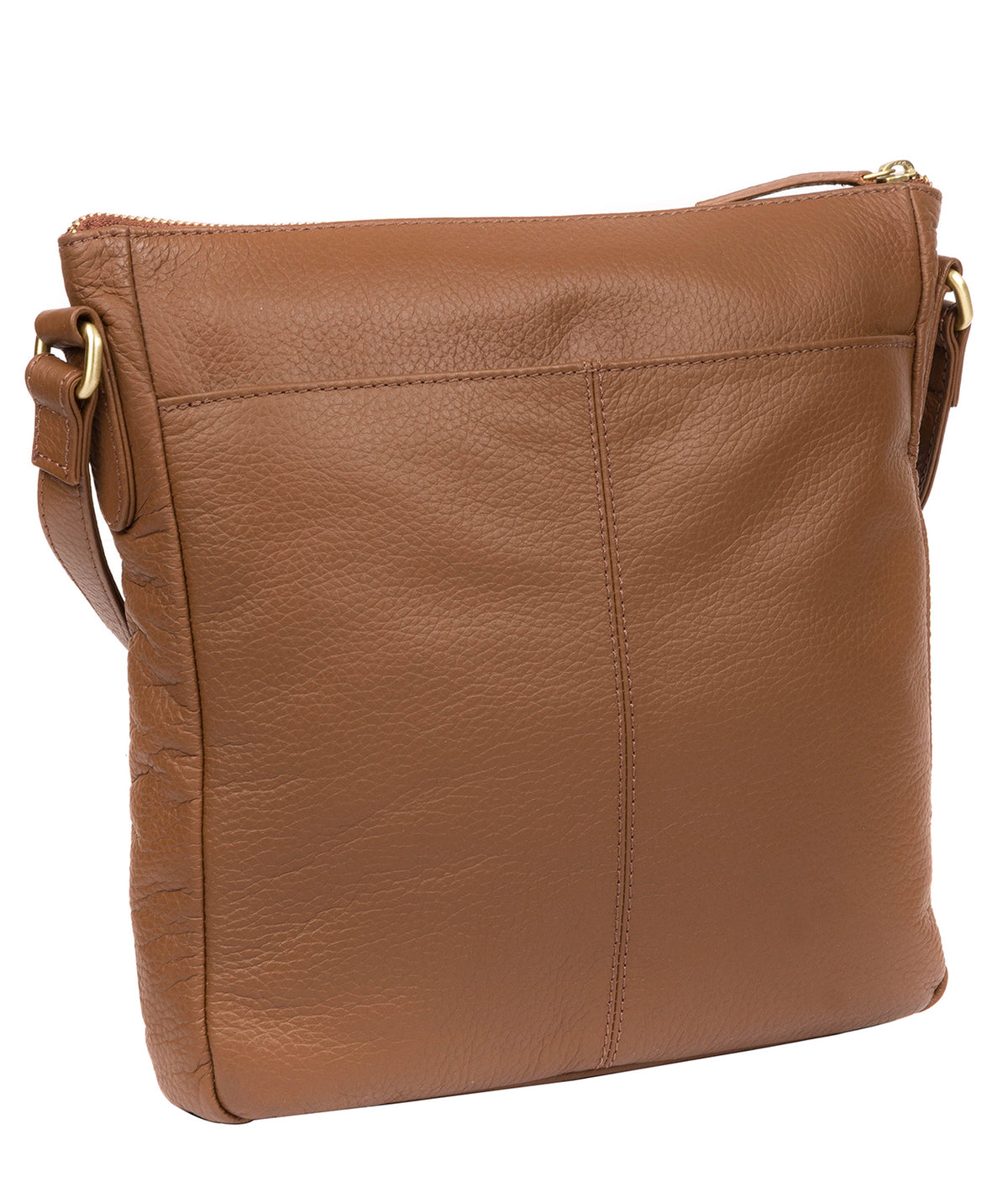 'Caroline' Dark Tan Leather Cross Body Bag image 3