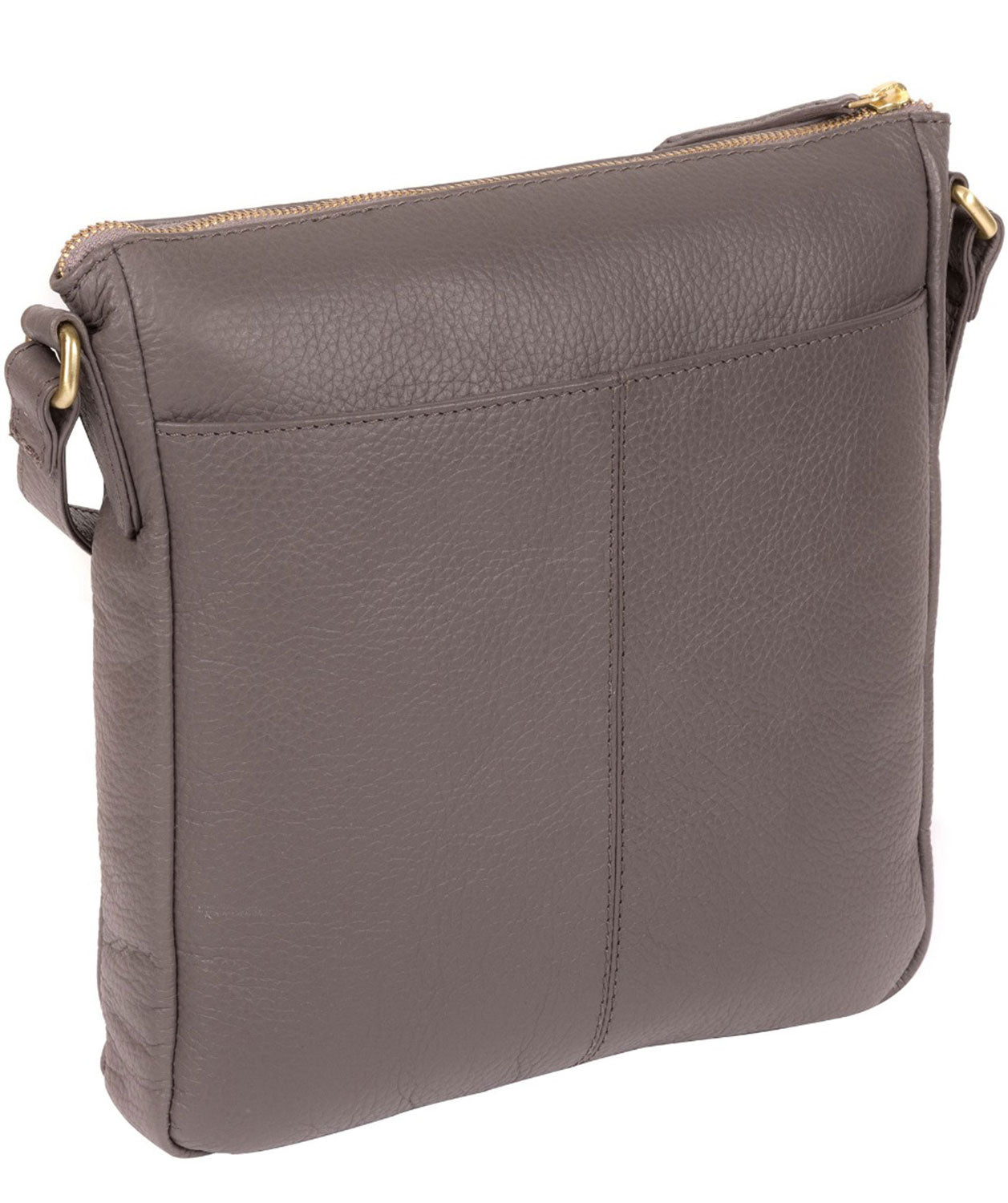 'Caroline' Grey Leather Cross Body Bag