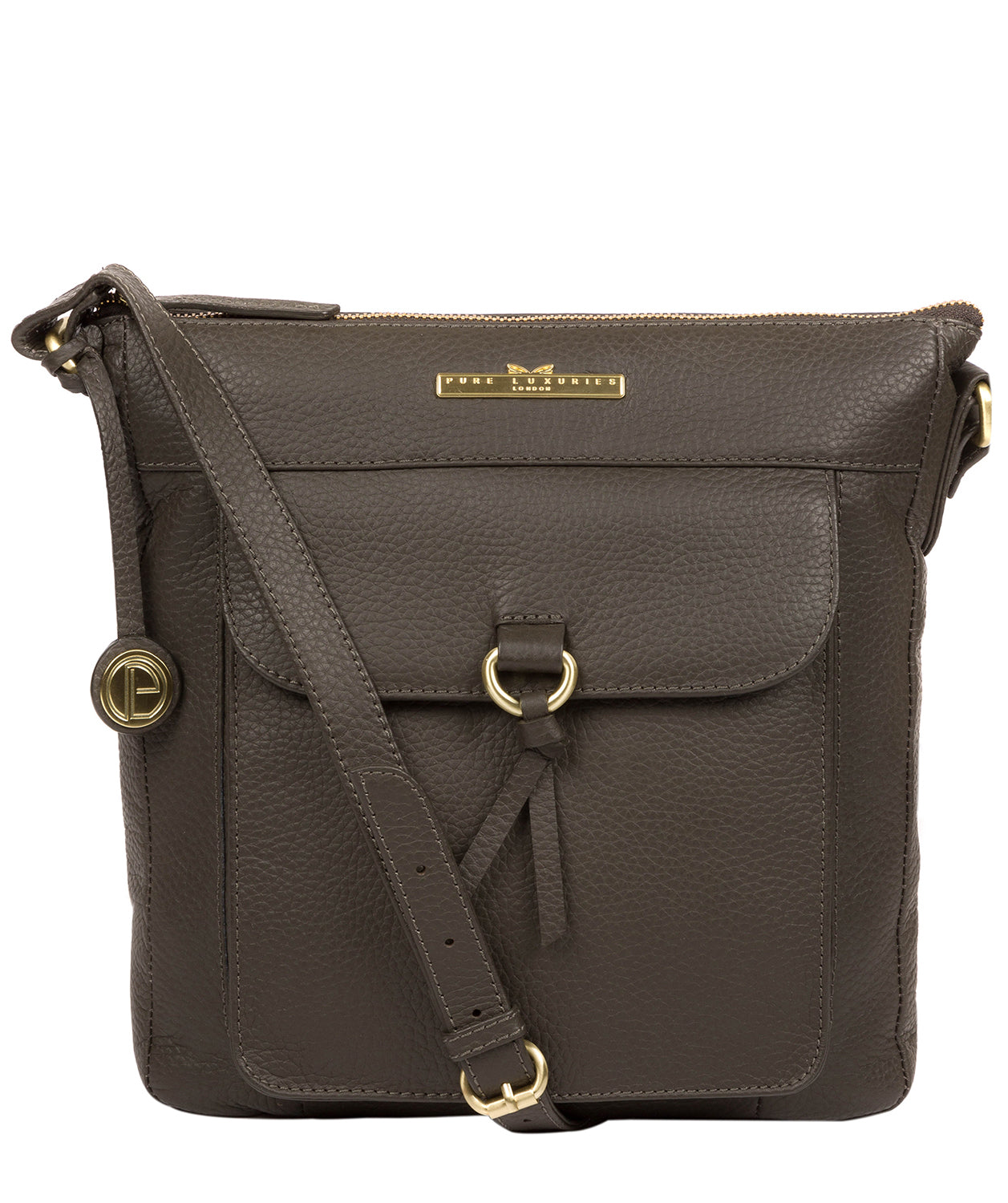 'Caroline' Olive Leather Cross Body Bag image 1
