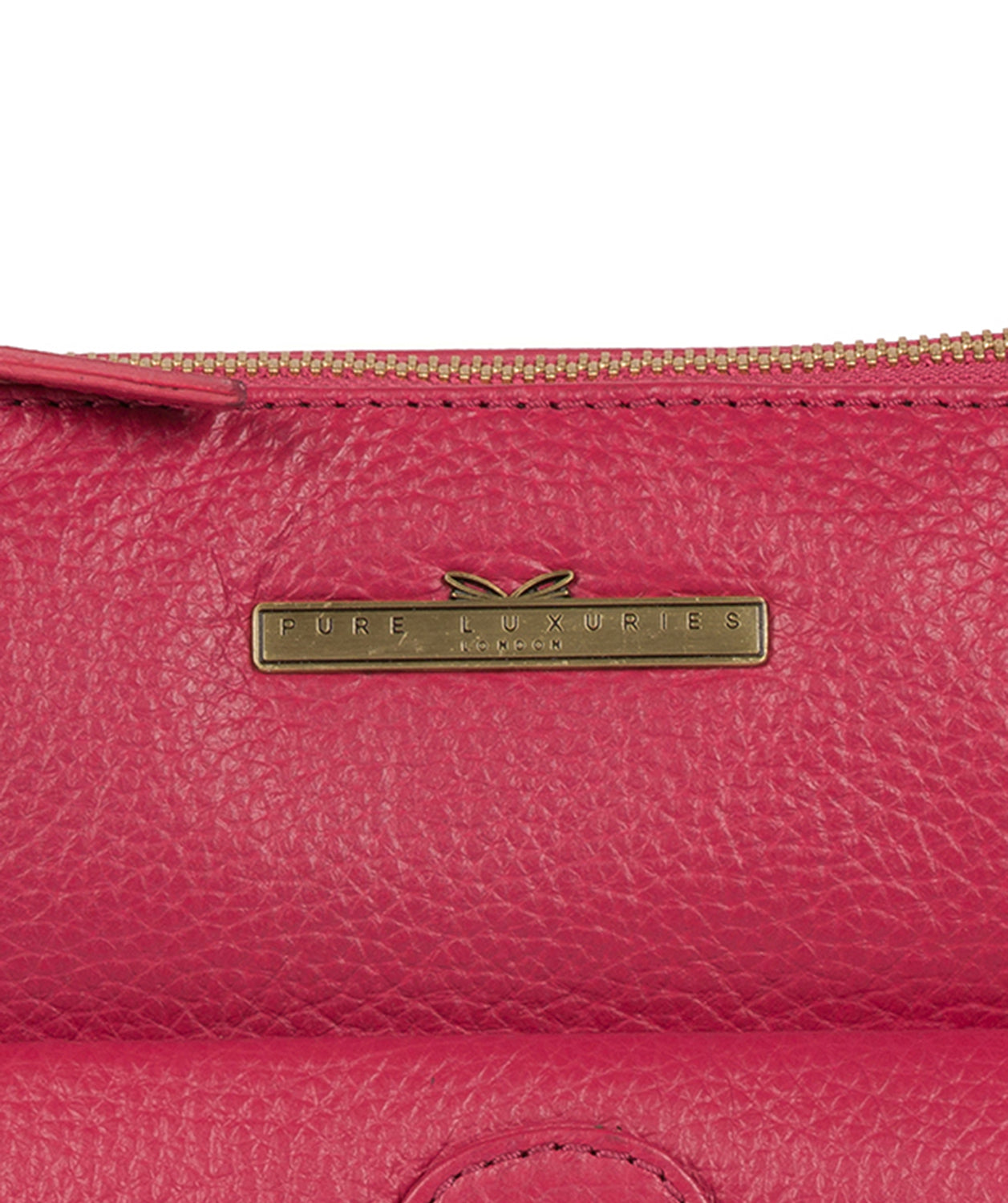 'Heather' Berry Leather Cross Body Bag