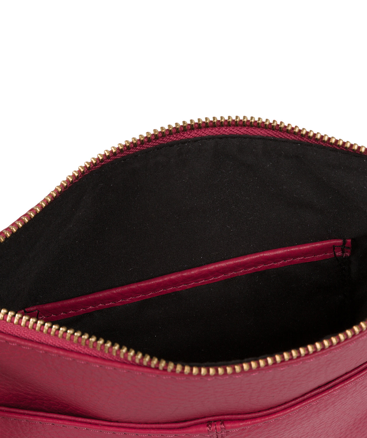 'Heather' Berry Leather Cross Body Bag