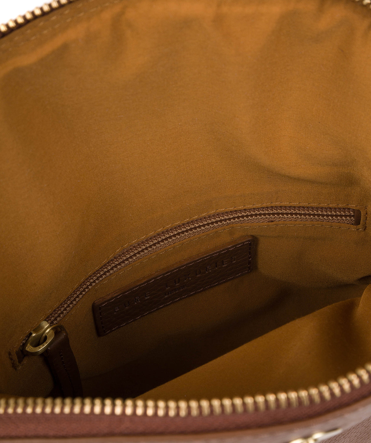 'Sheryl' Dark Tan Leather Cross Body Bag image 4