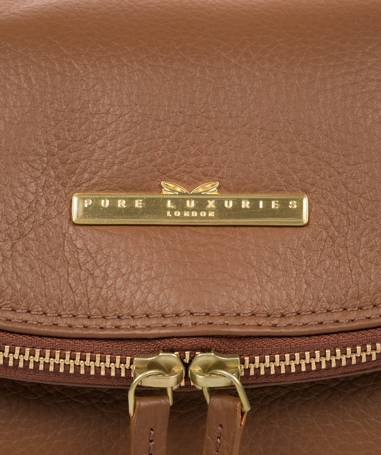'Sheryl' Dark Tan Leather Cross Body Bag image 6