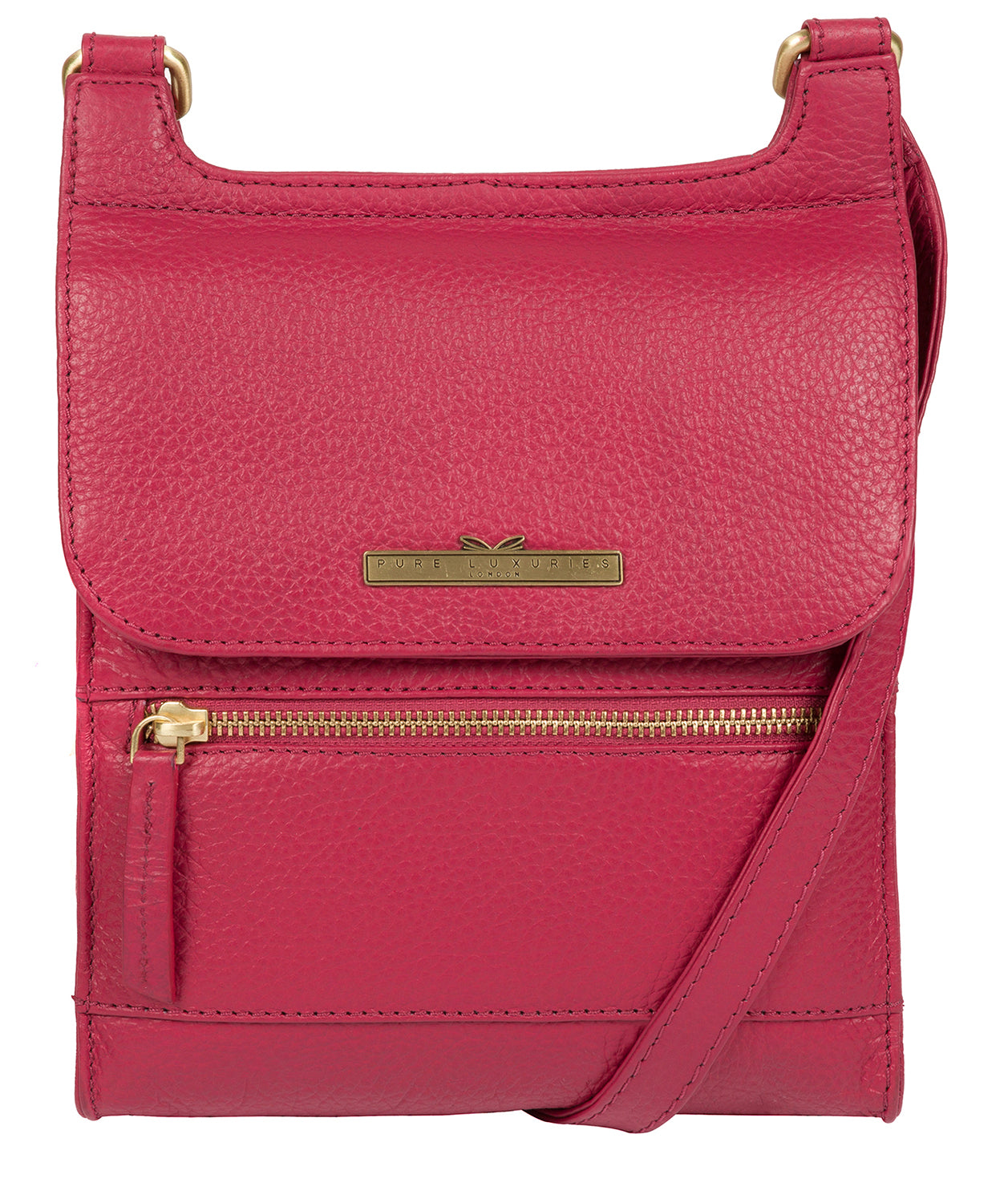 'Keala' Berry Leather Cross Body Bag