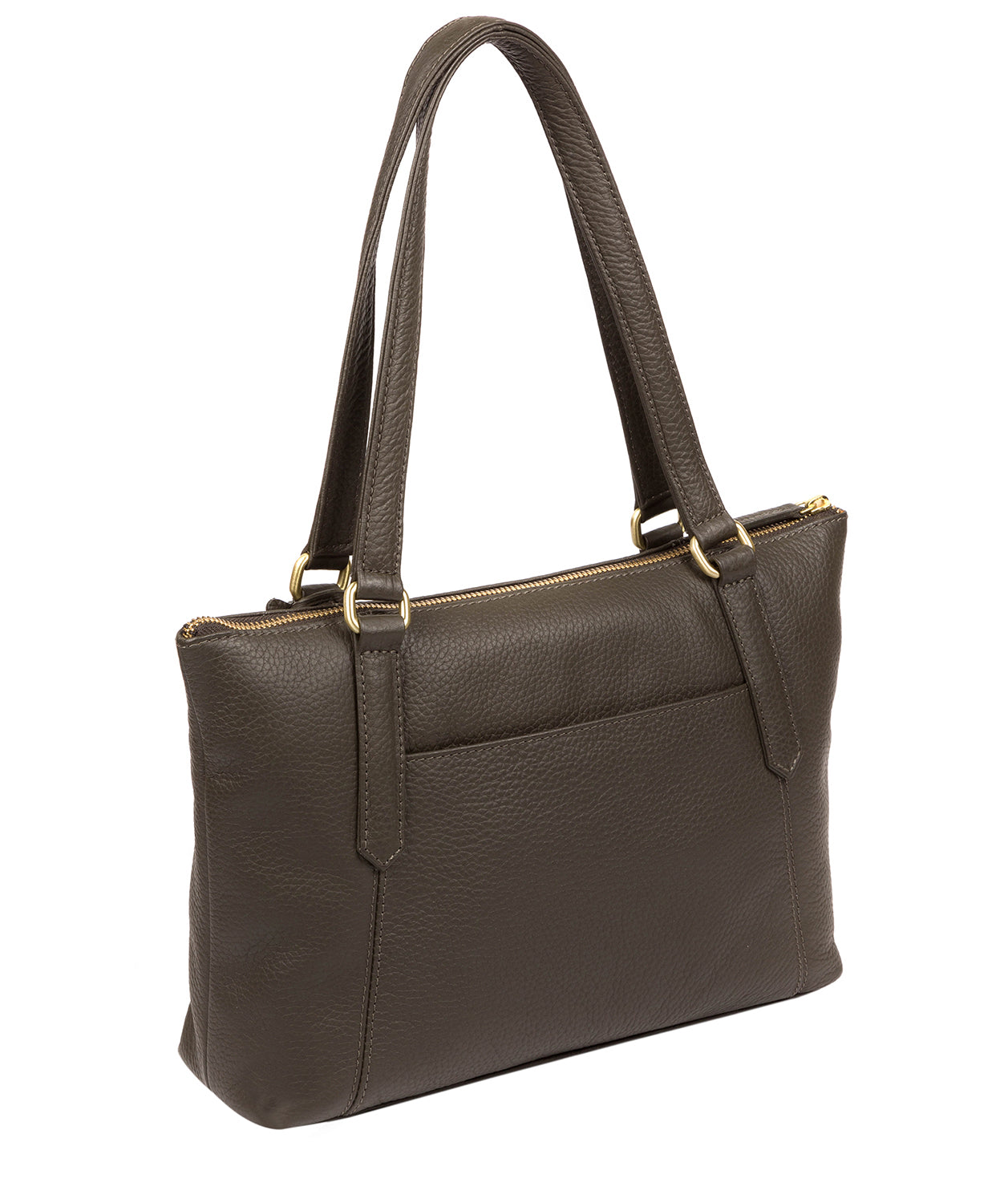 'Laurel' Olive Leather Handbag Pure Luxuries London
