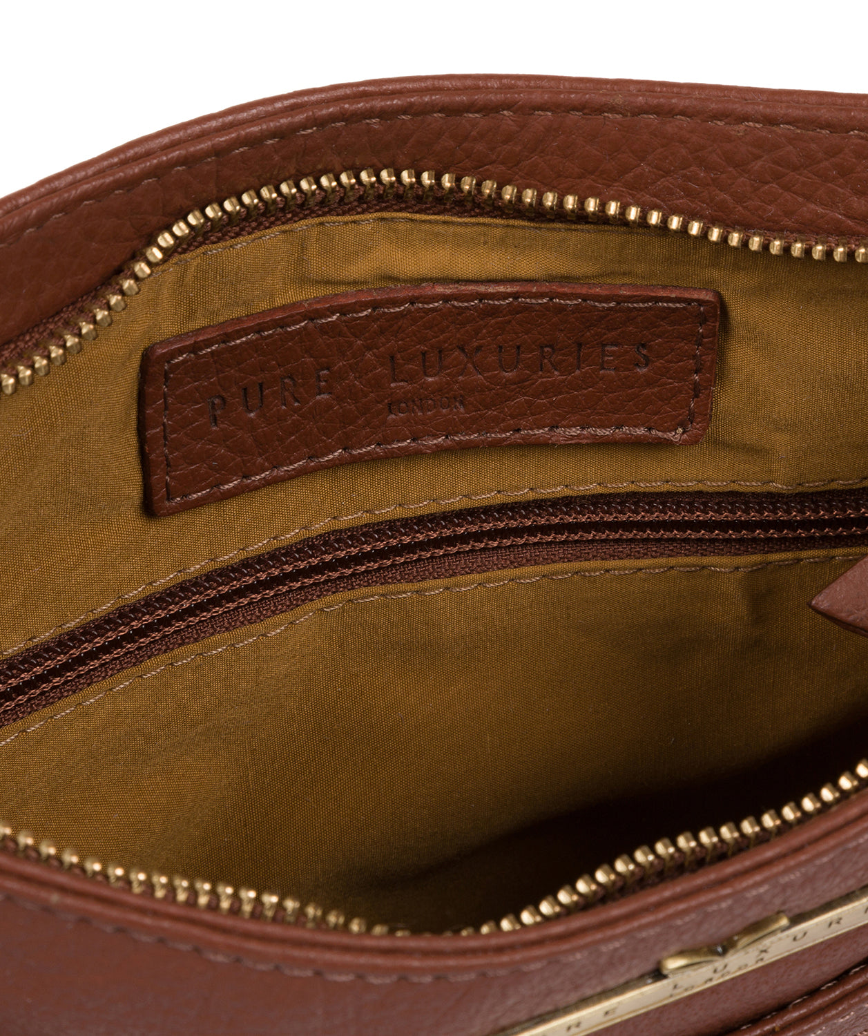 'Lily' Dark Tan Leather Cross Body Bag image 4