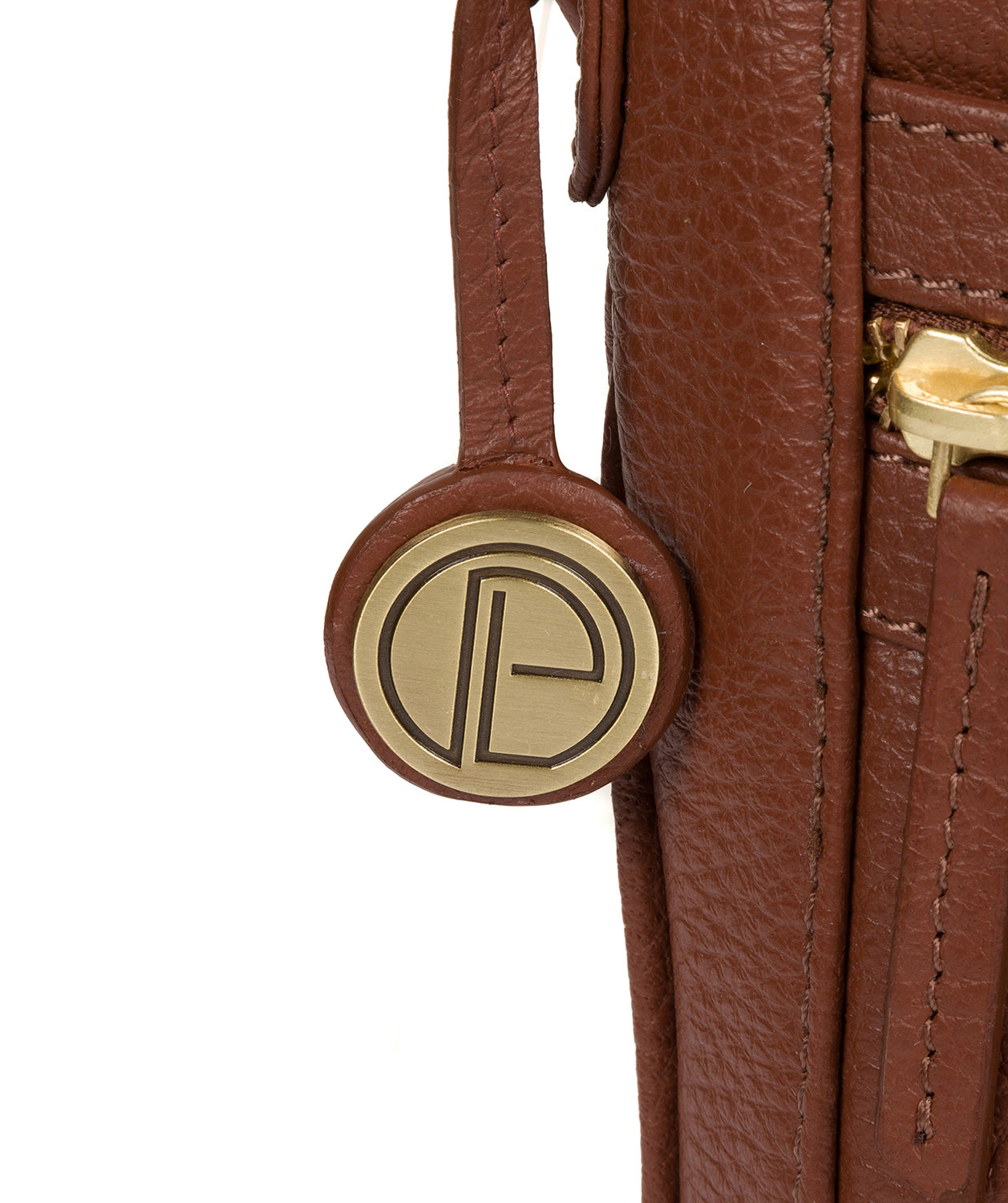 'Lily' Dark Tan Leather Cross Body Bag Pure Luxuries London