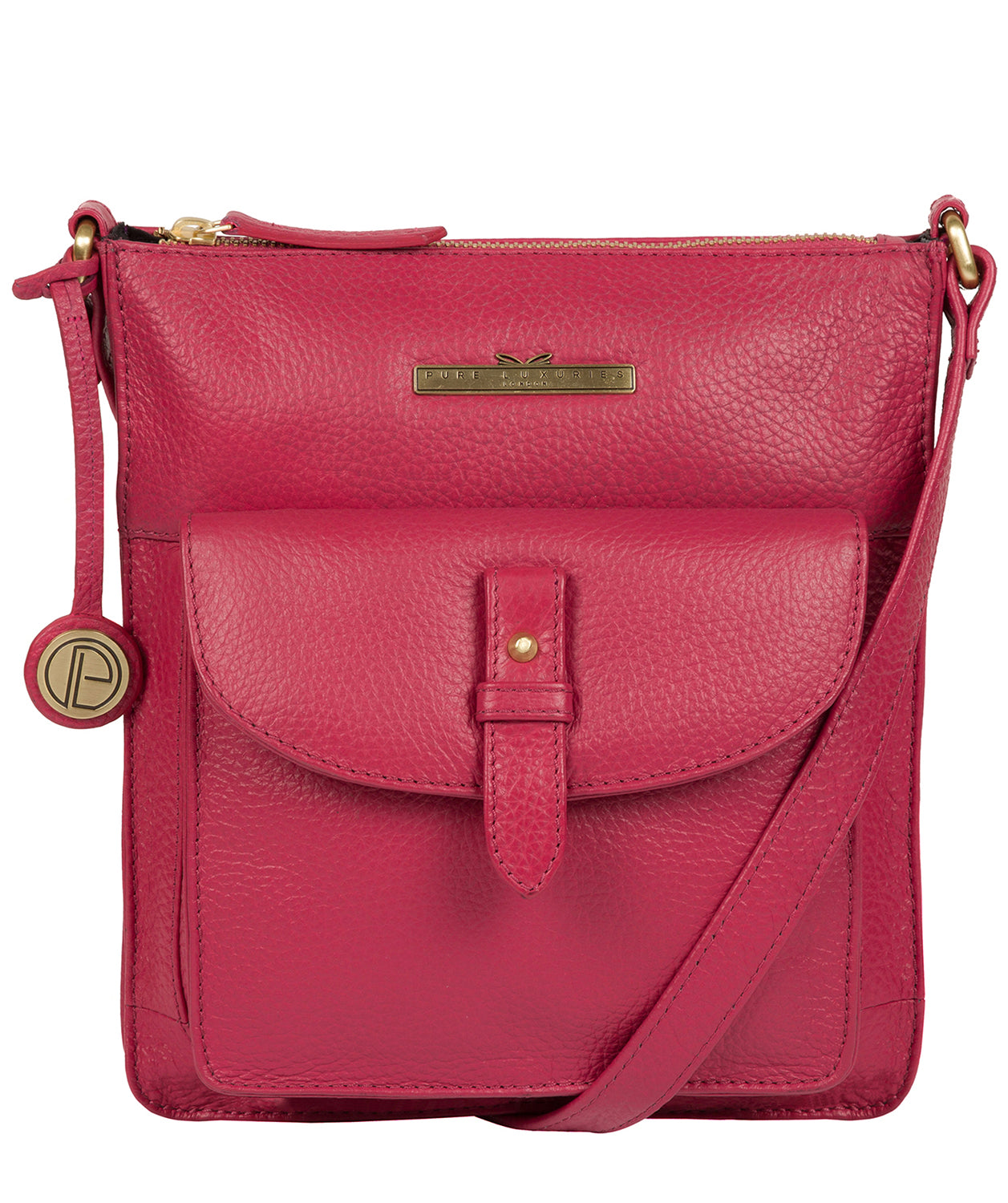 'Kaede' Berry Leather Cross Body Bag image 1