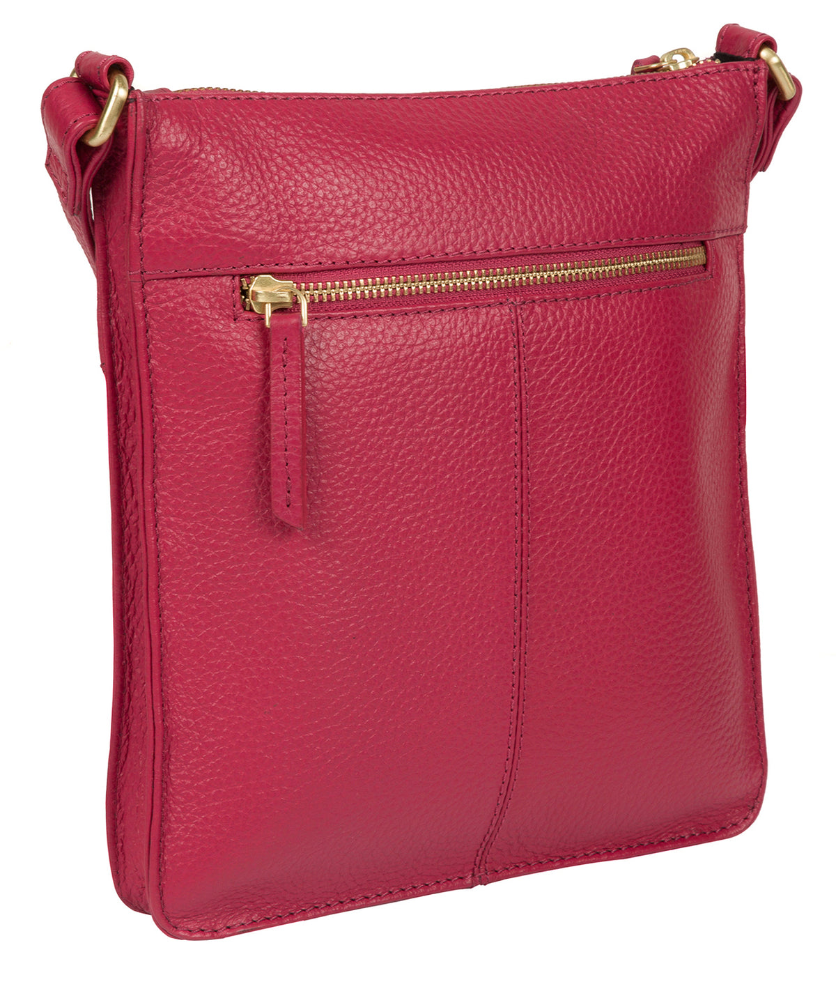 'Kaede' Berry Leather Cross Body Bag Pure Luxuries London