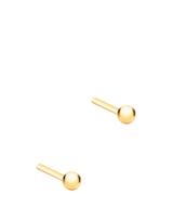 Gift Packaged 'Zulema' 18ct Yellow Gold Plated 925 Silver Ball Stud Earrings