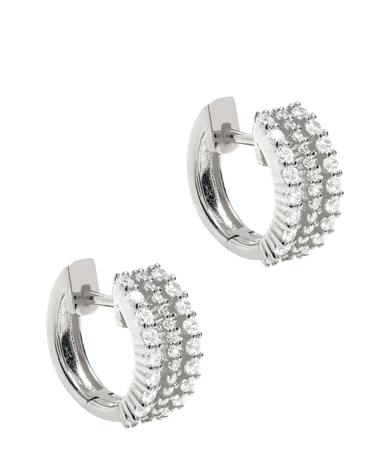 Gift Packaged 'Polaris' 925 Silver & Cubic Zirconia Earrings