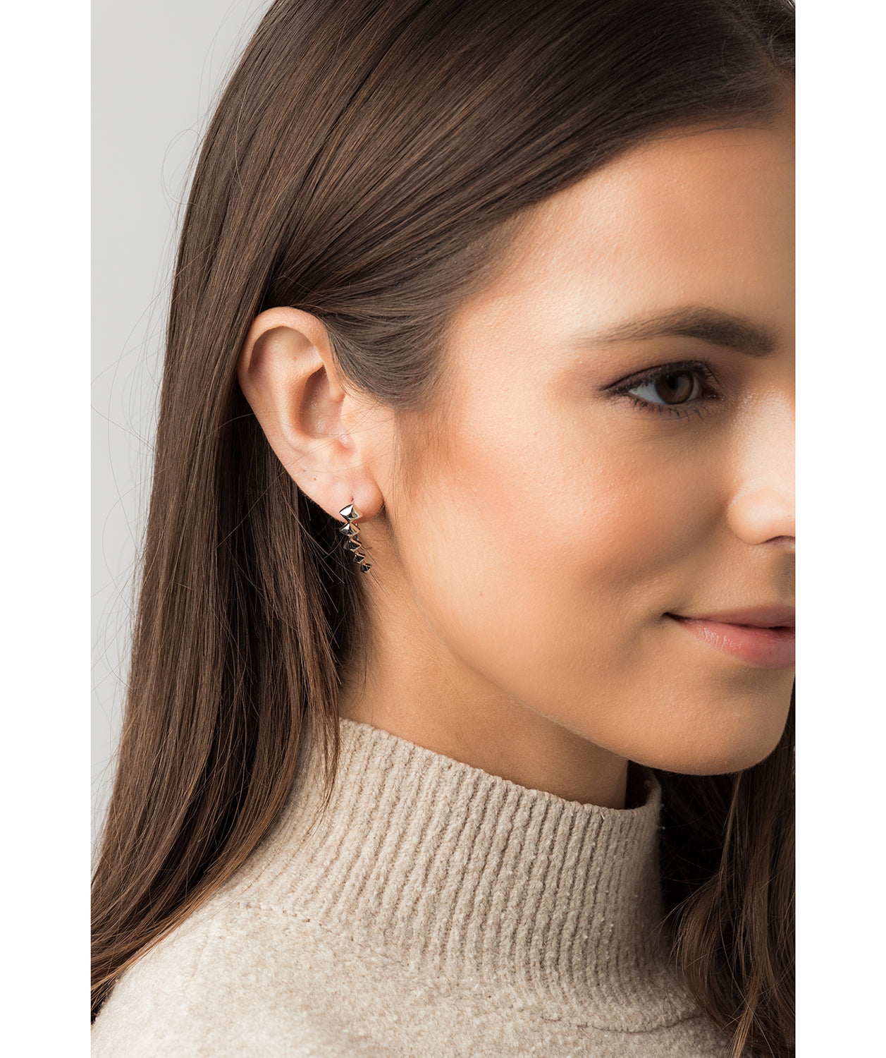 Gift Packaged 'Sirino' 925 Silver Diamond Design Earrings