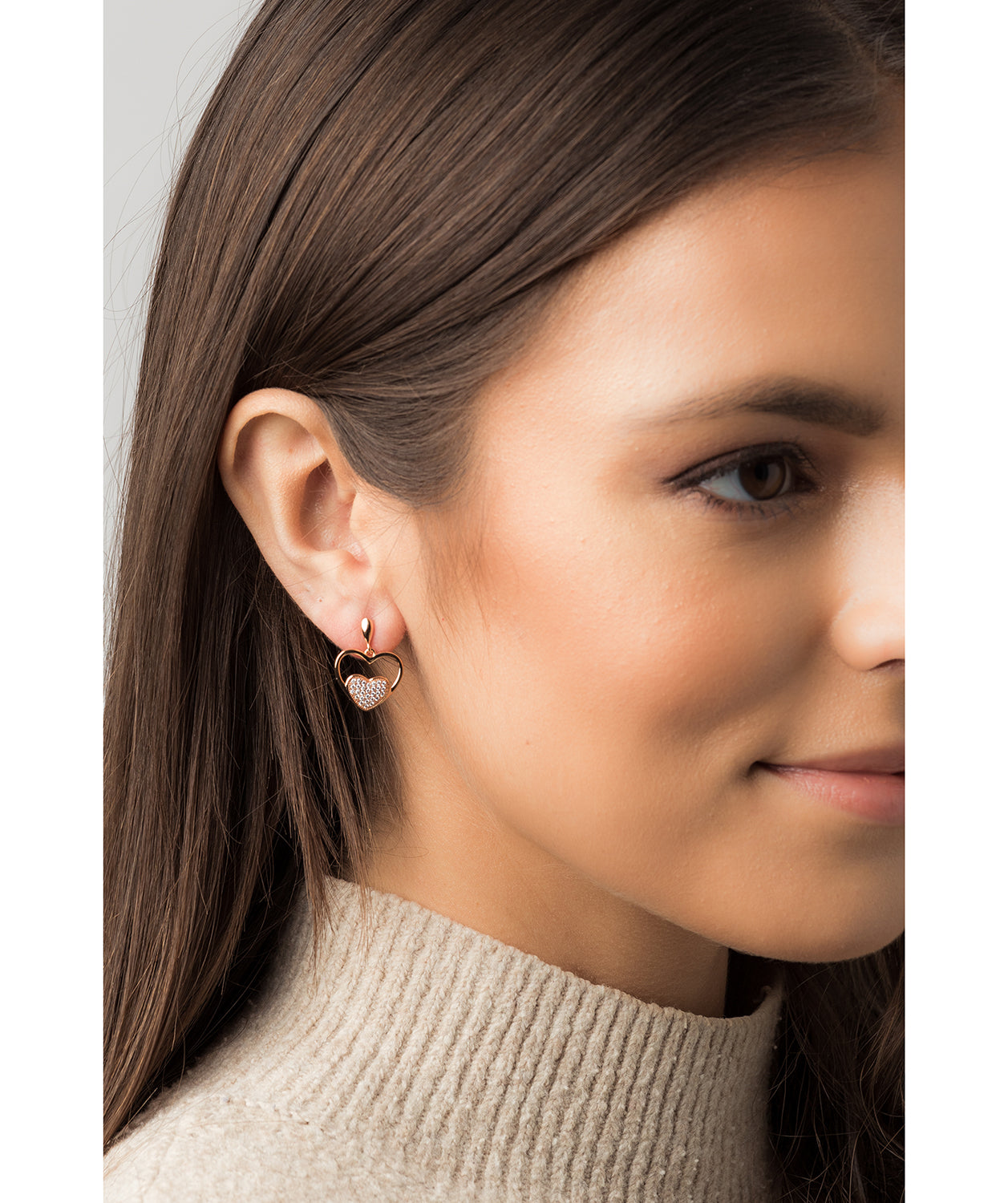 Gift Packaged 'Garcia' 18ct Rose Gold Plated 925 Silver & Cubic Zirconia Earrings