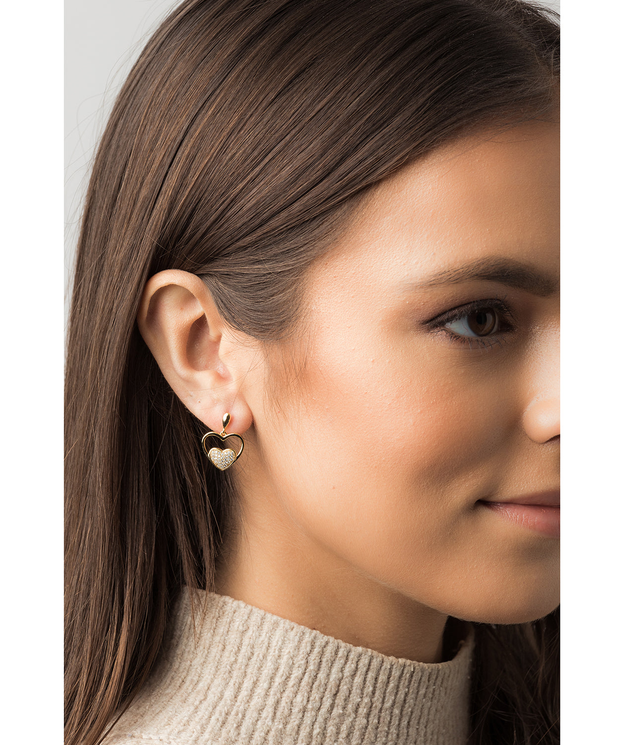 Gift Packaged 'Garcia' 18ct Yellow Gold Plated 925 Silver & Cubic Zirconia Earrings