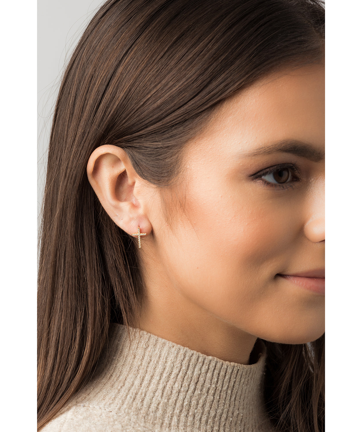 Gift Packaged 'Strand' 18ct Yellow Gold Plated 925 Silver & Cubic Zirconia Earrings