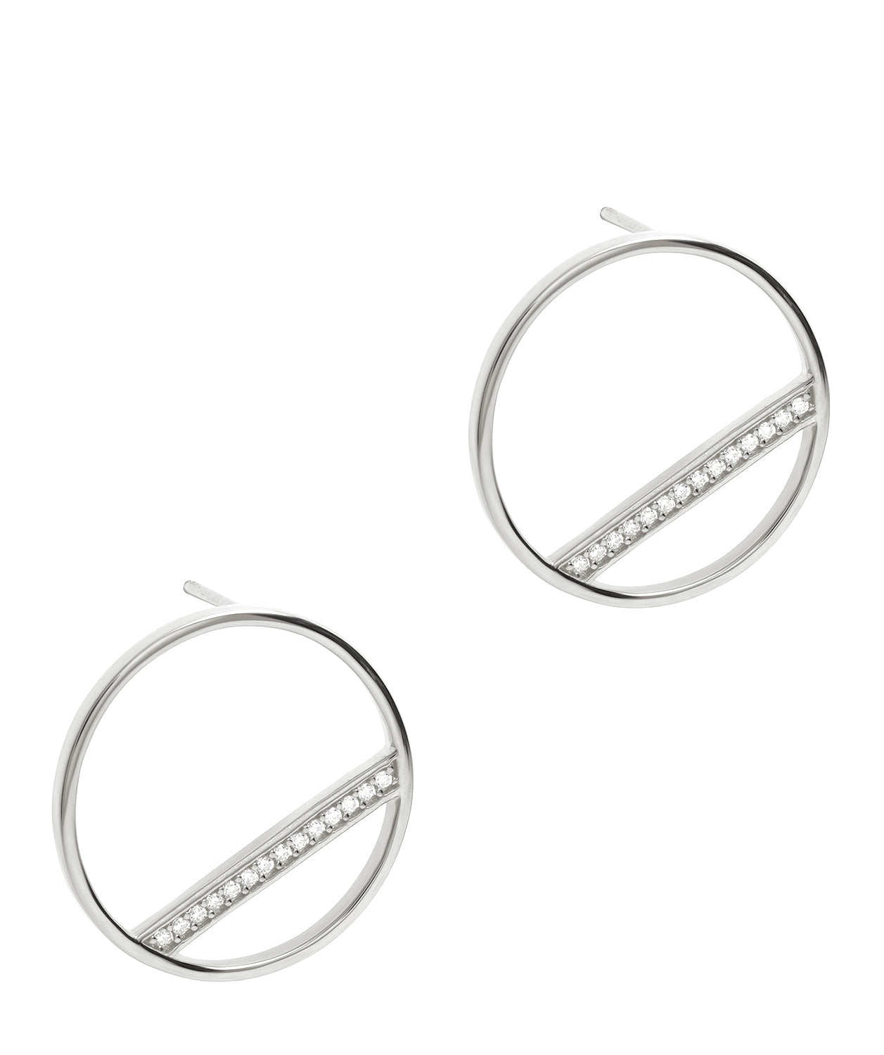 Gift Packaged 'Equinox' 925 Silver & Cubic Zirconia Earrings