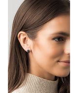 Gift Packaged 'Gsell' 925 Silver Leaf Design Stud Earrings