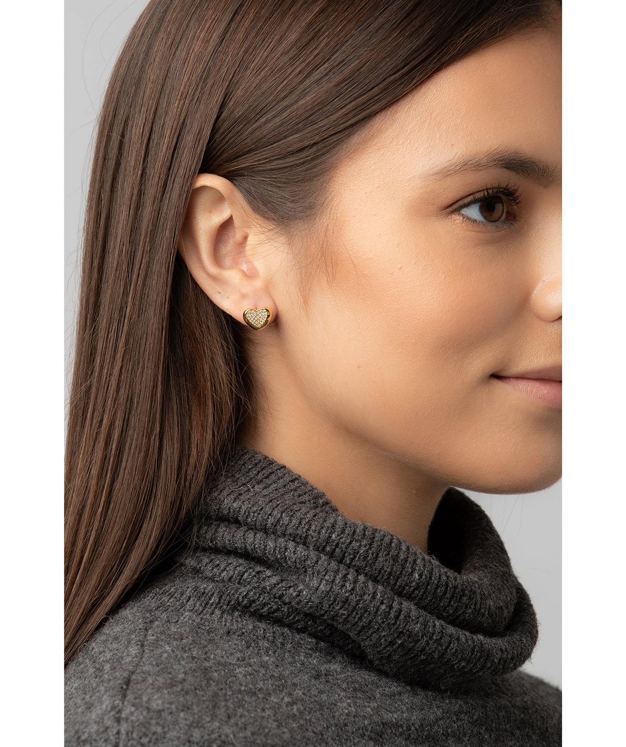 Gift Packaged 'Nadia' 18ct Yellow Gold Plated 925 Silver Heart Earrings