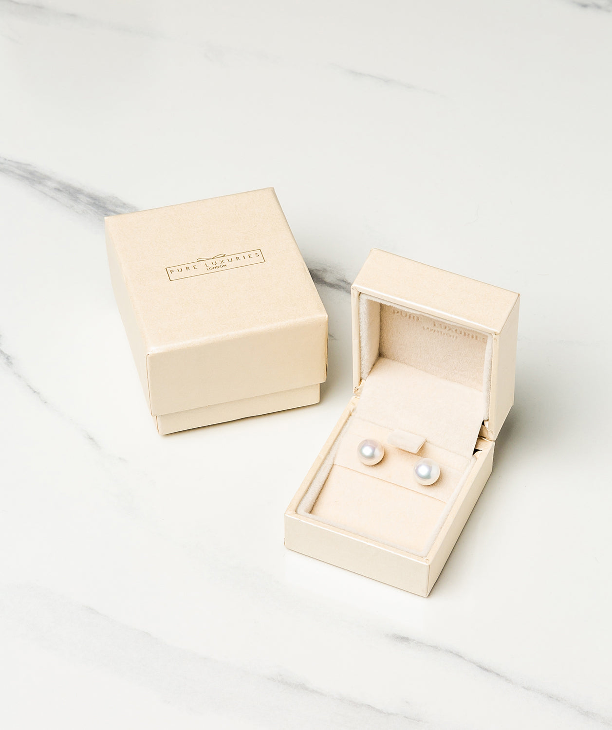 Gift Packaged 'Oberly' 18ct Rose Gold Plated 925 Silver & Freshwater Pearl Stud Earrings