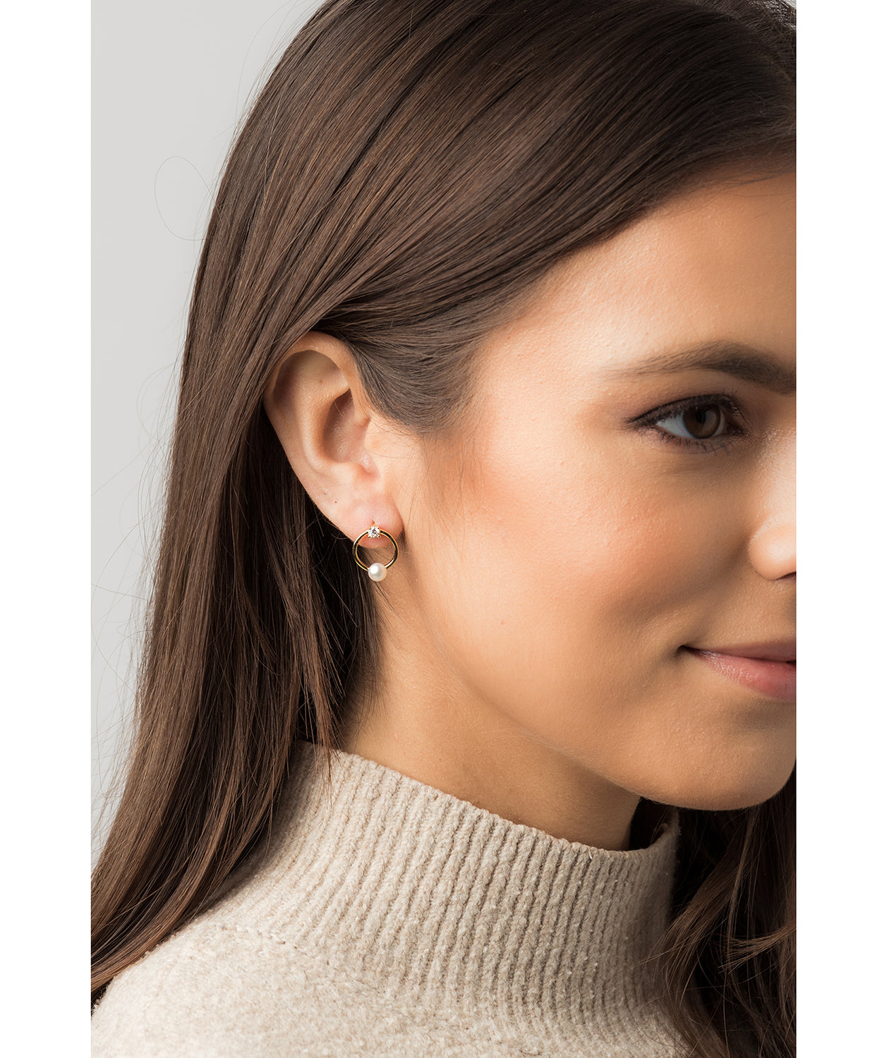 Gift Packaged 'Karson' 18ct Yellow Gold Plated 925 Silver & Freshwater Pearl Earrings