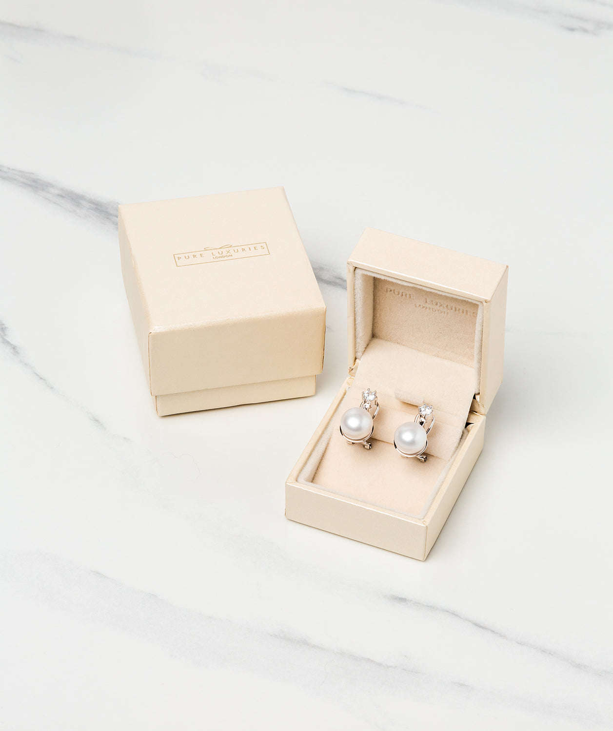 Gift Packaged 'Holton' 925 Silver & Freshwater Pearl Sparkle Earrings