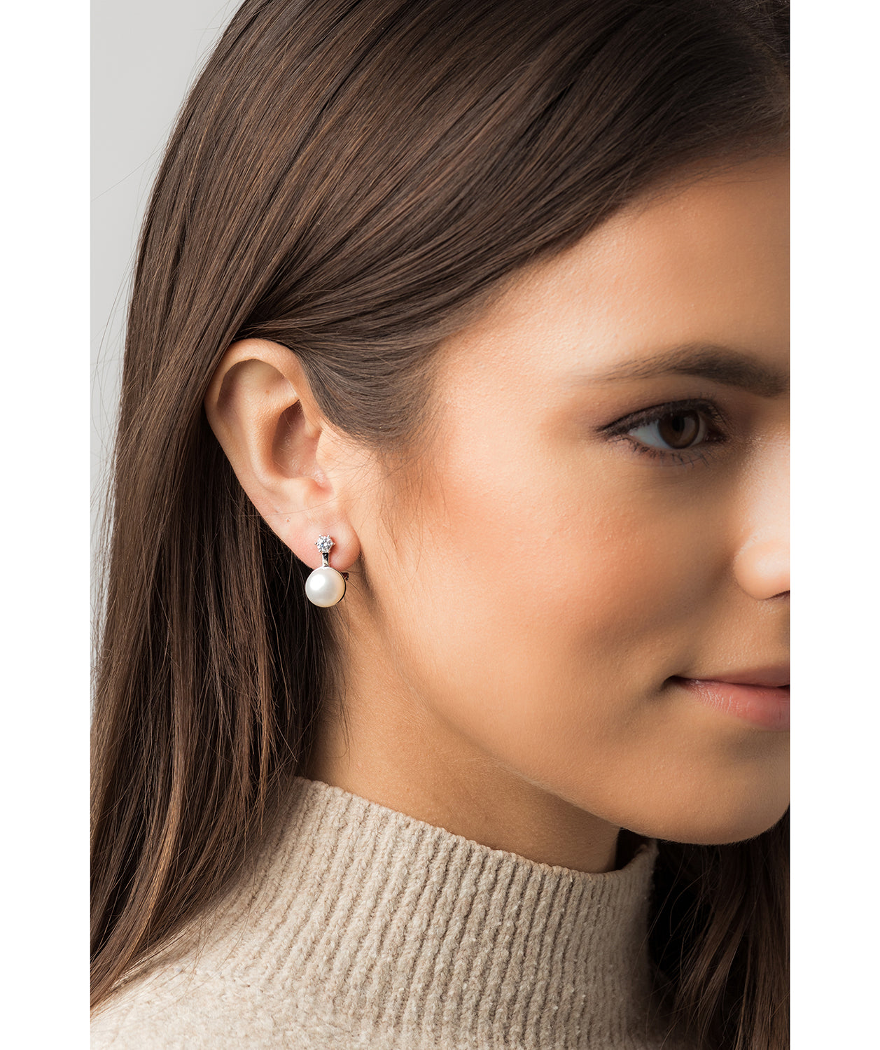 Gift Packaged 'Holton' 925 Silver & Freshwater Pearl Sparkle Earrings