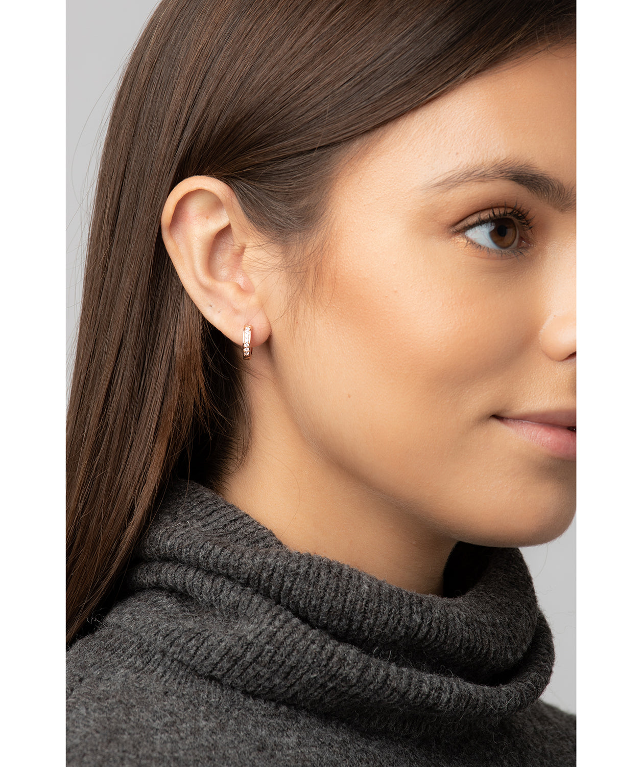 Gift Packaged 'Alison' 18ct Rose Gold Plated 925 Silver Hoop Earrings