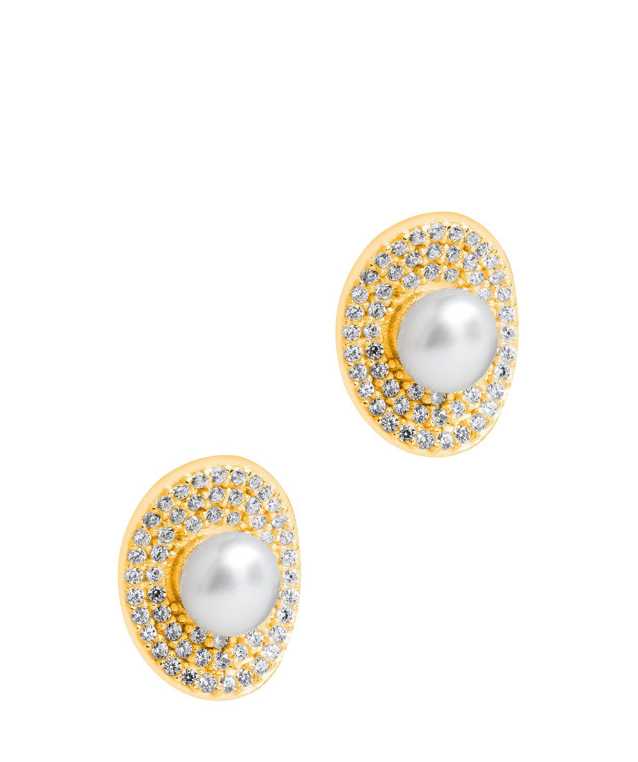 Pearl Gold Plated Earring 'Consuelo' by Pure Luxuries