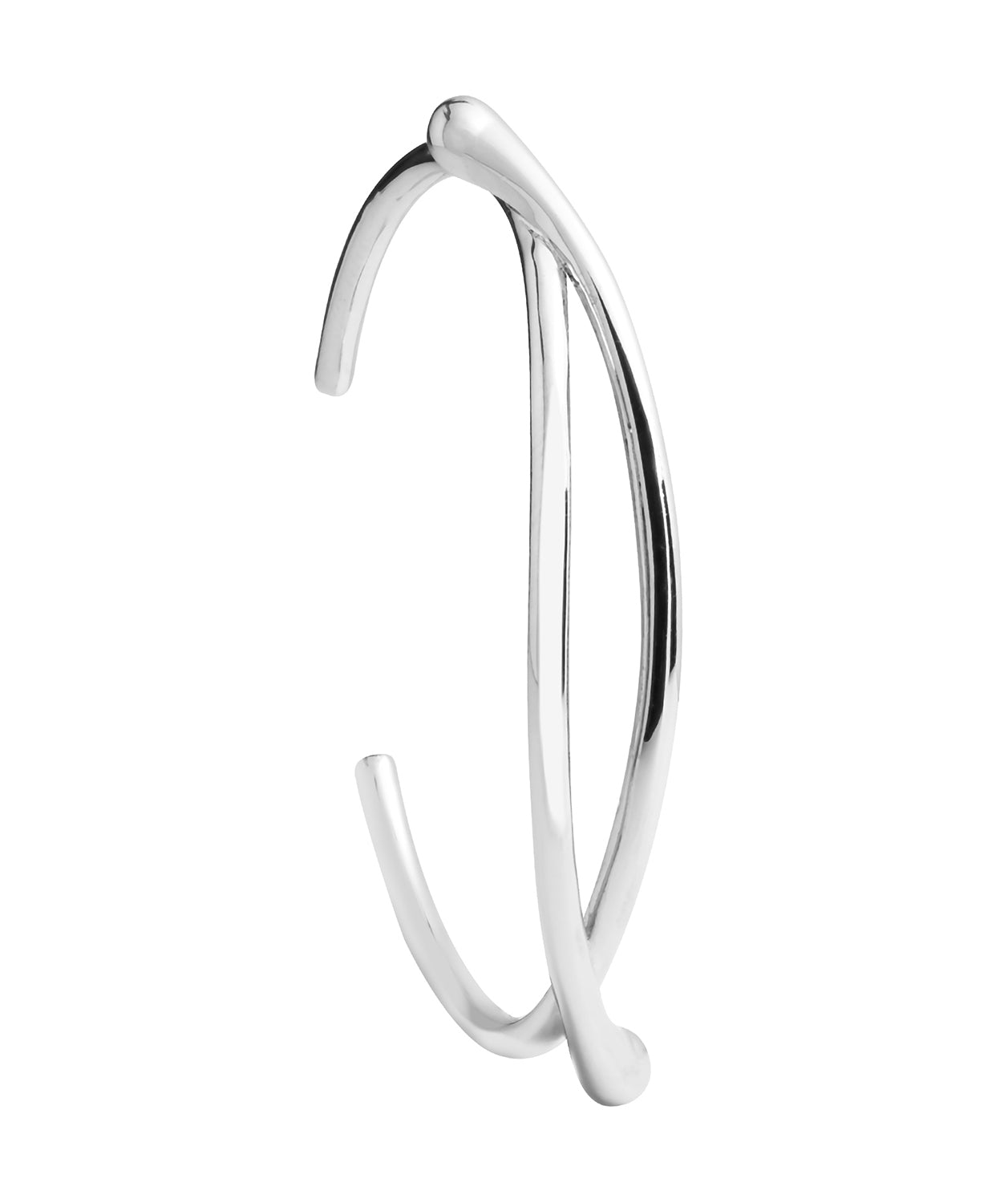 'Elle' Sterling Silver Minimalist Bangle Pure Luxuries London
