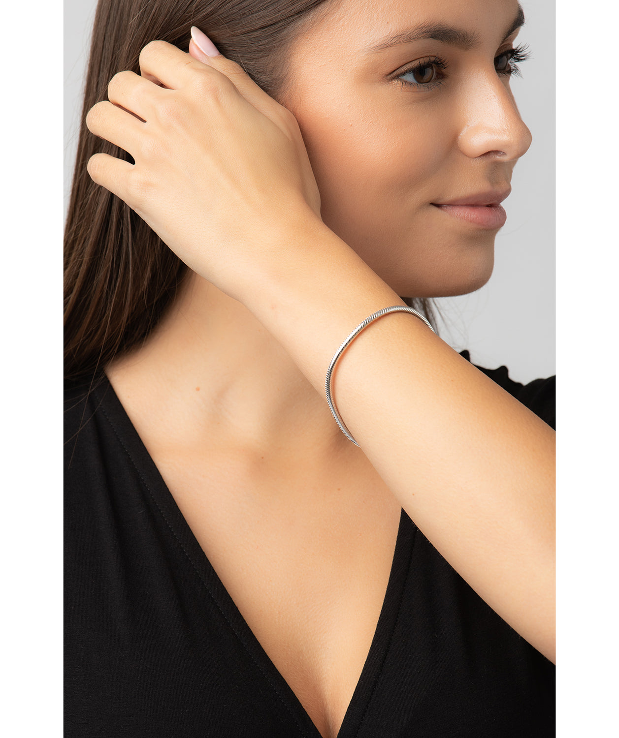 Gift Packaged 'Sosa' Rhodium Plated Plated 925 Silver Bracelet