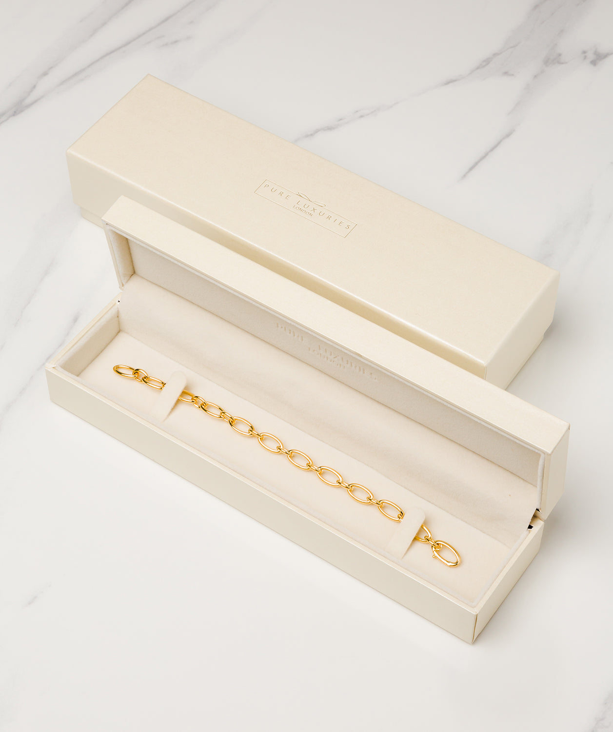 Gift Packaged 'Amalia' 18ct Yellow Gold Plated 925 Silver Petite Link Bracelet