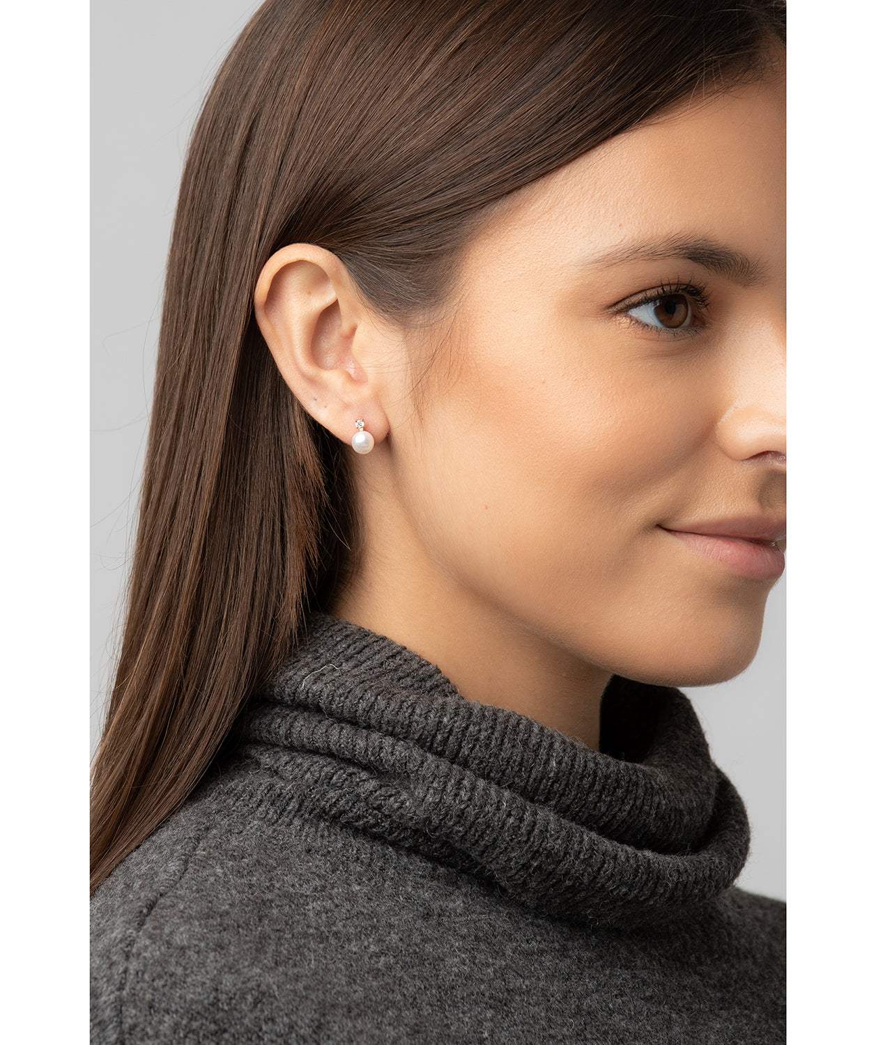 Gift Packaged 'Tomasa' 18ct Rose Gold Plated 925 Silver & Pearl Earrings